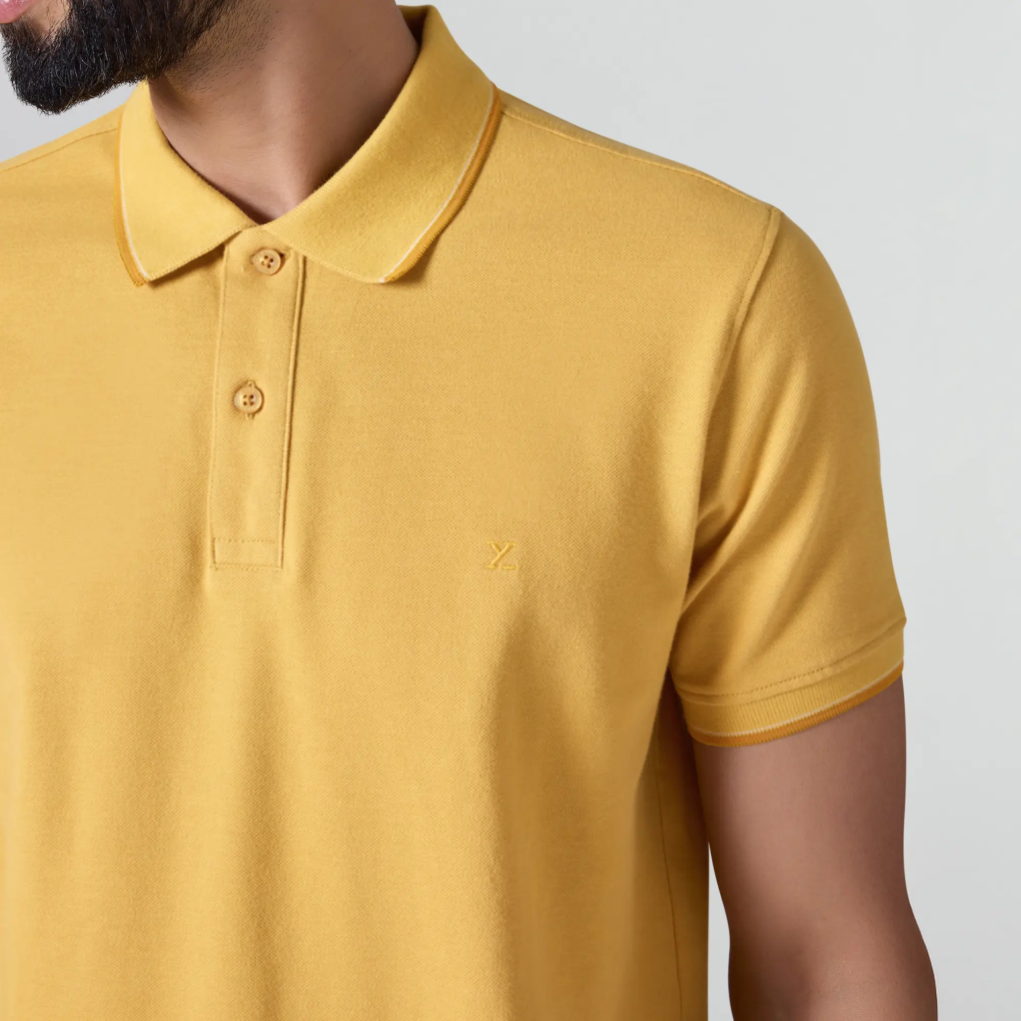 Accent Cotton Polo T-shirt - Sunshine Yellow - Image 6