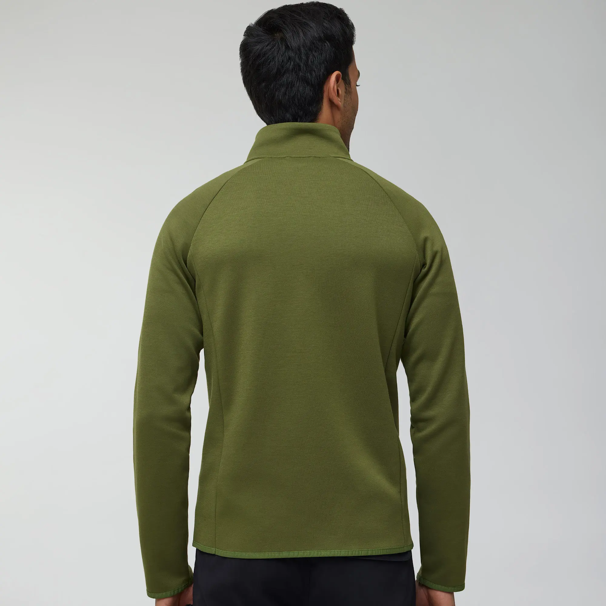 Alpha Half Zip Sweatshirt Olive Green - Image 4