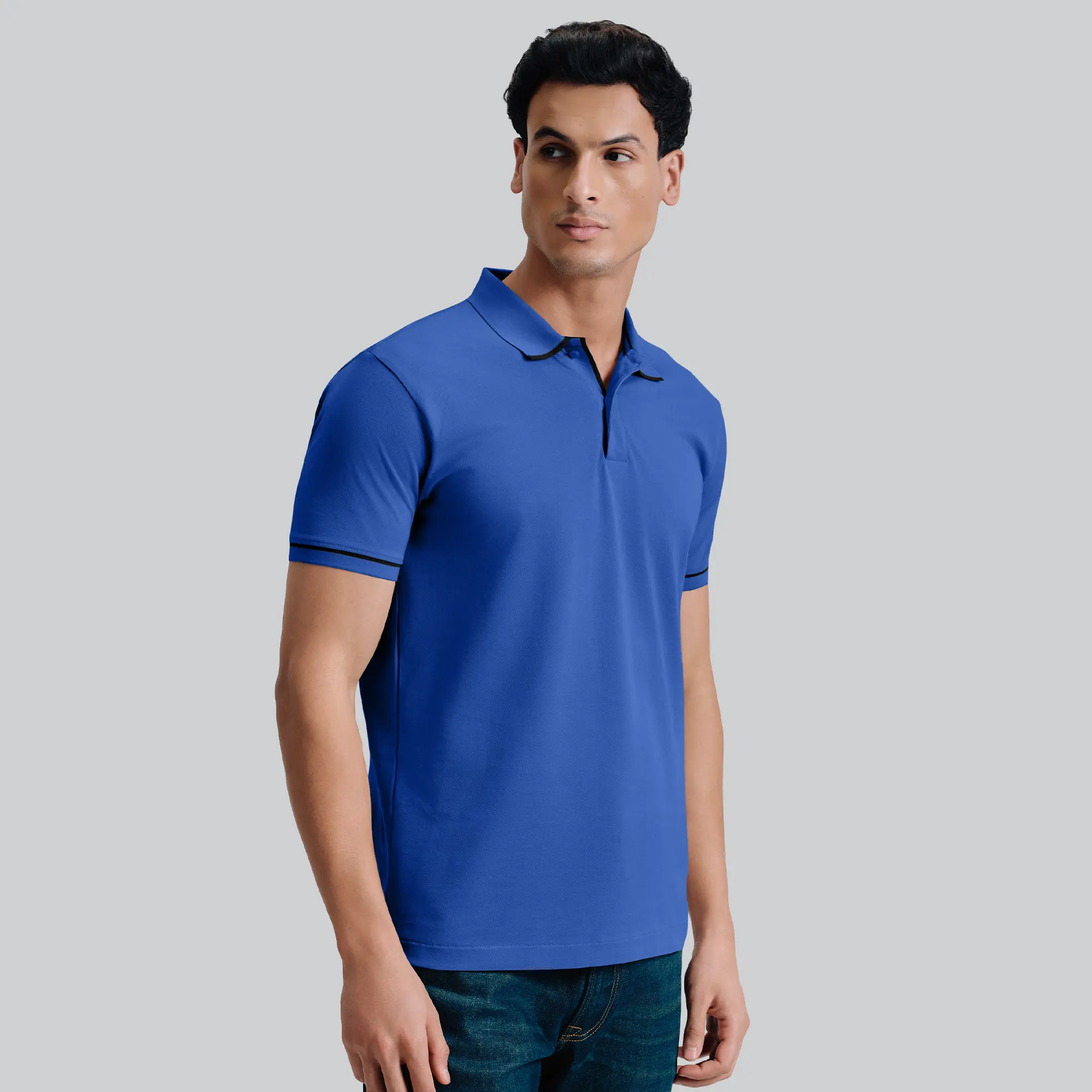 Pique Polo T-shirt - Olympic Blue - Image 2