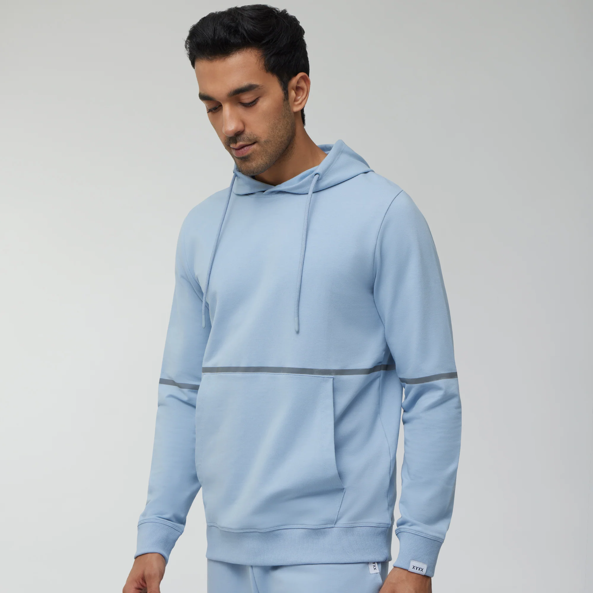 Ascent French Terry Cotton Blend Hoodie and Joggers Co-Ord Glacier Blue - Image 4