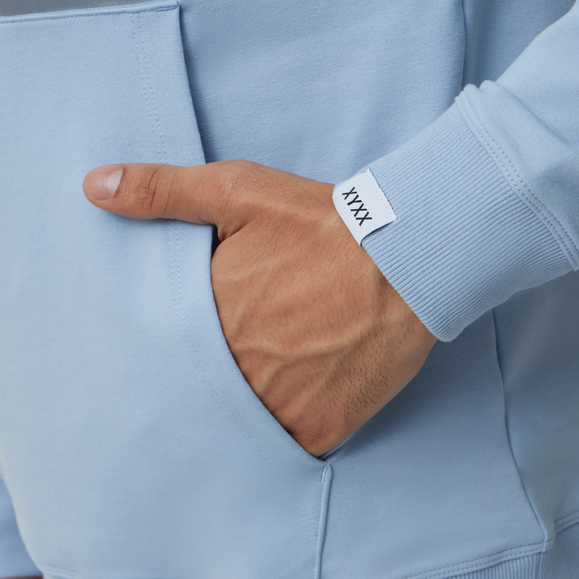 Ascent French Terry Cotton Blend Hoodie and Joggers Co-Ord Glacier Blue - Image 5