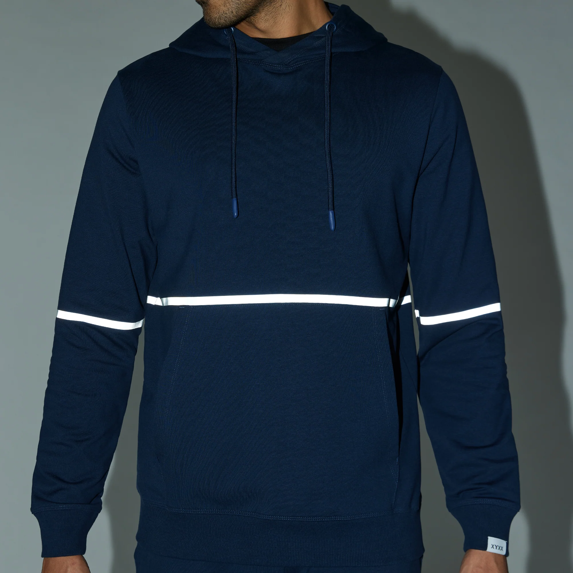 Ascent French Terry Cotton Blend Hoodie and Joggers Co-Ord Midnight Blue - Image 6