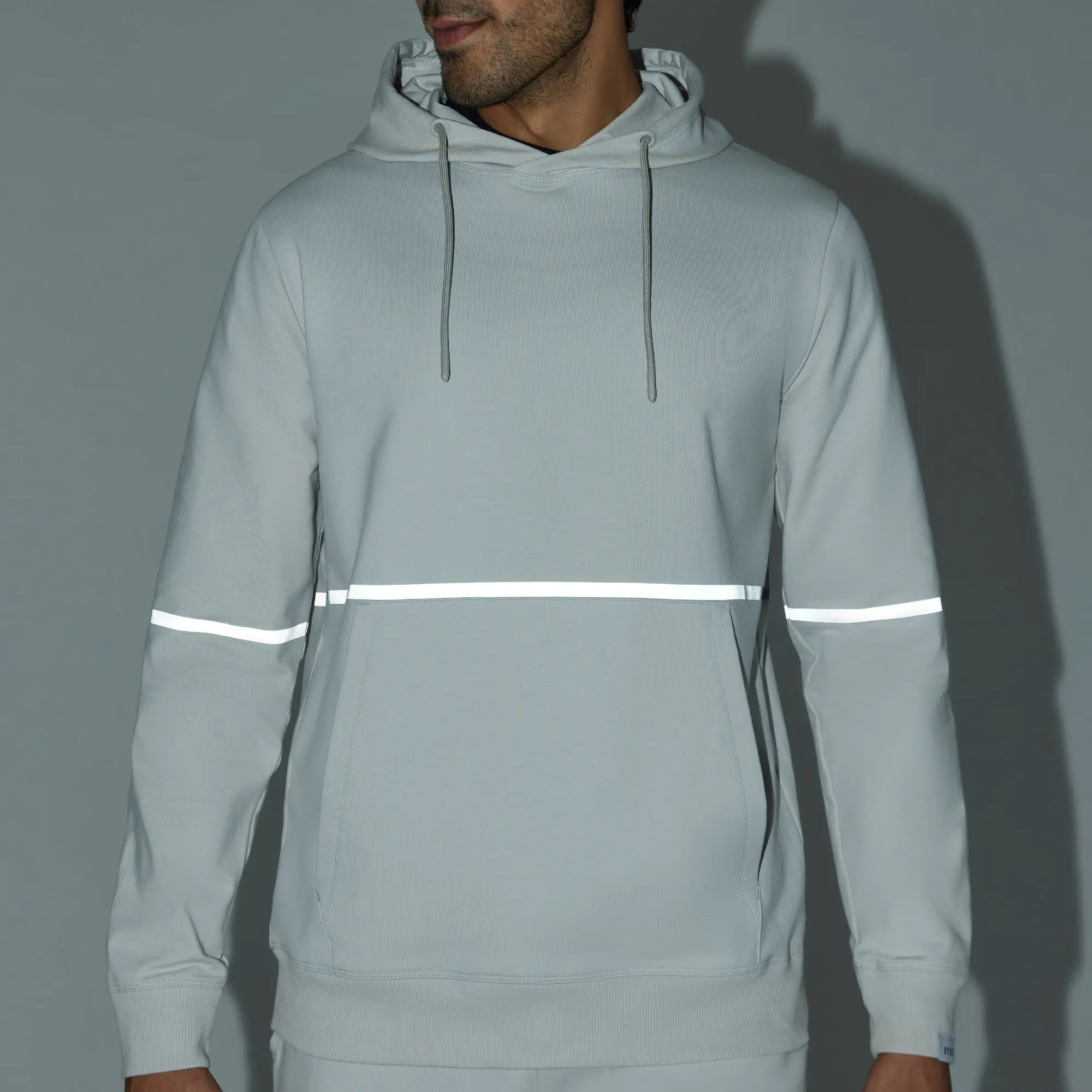 Ascent French Terry Cotton Blend Hoodies Chrome White - Image 5