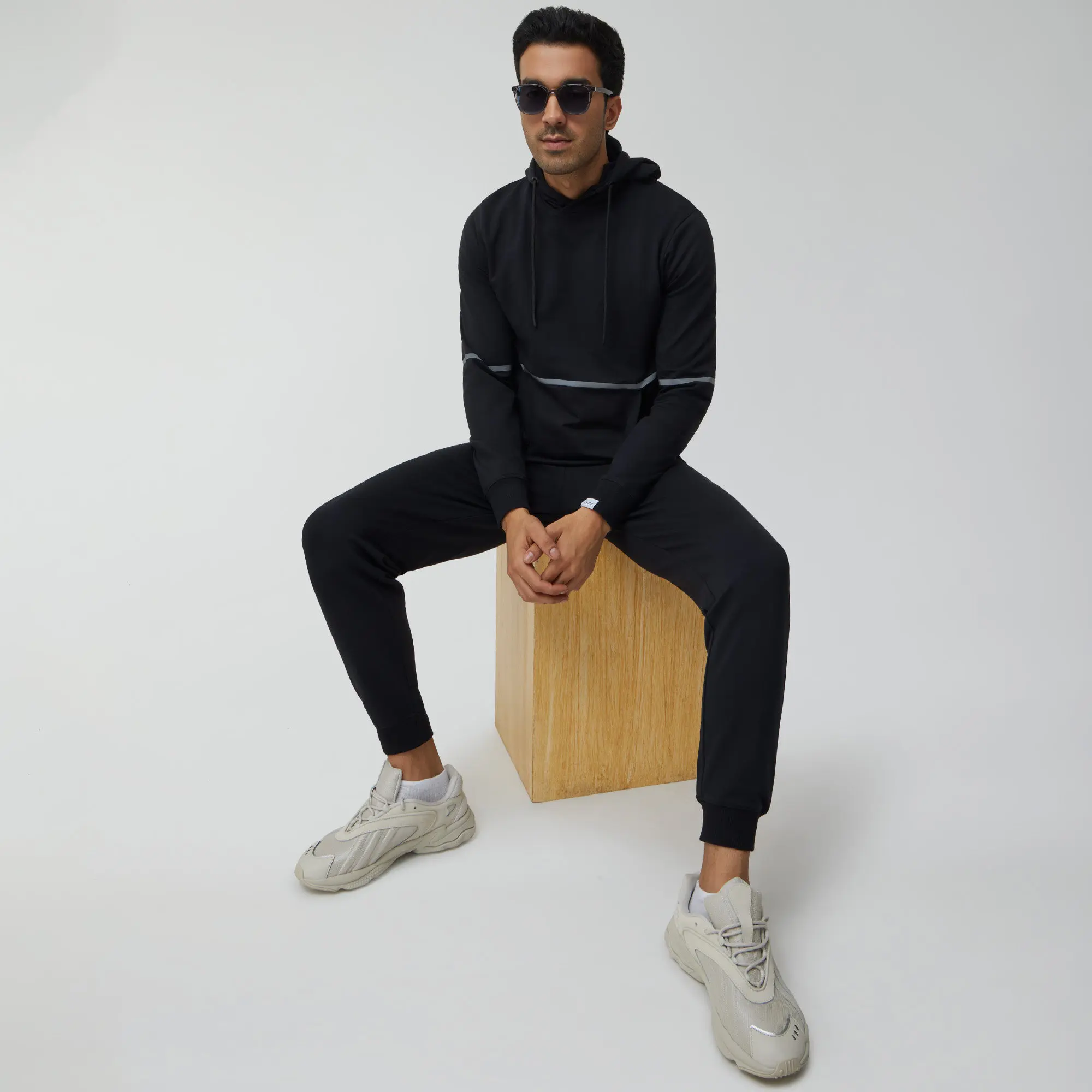 Ascent French Terry Cotton Blend Hoodies Pitch Black - Image 3