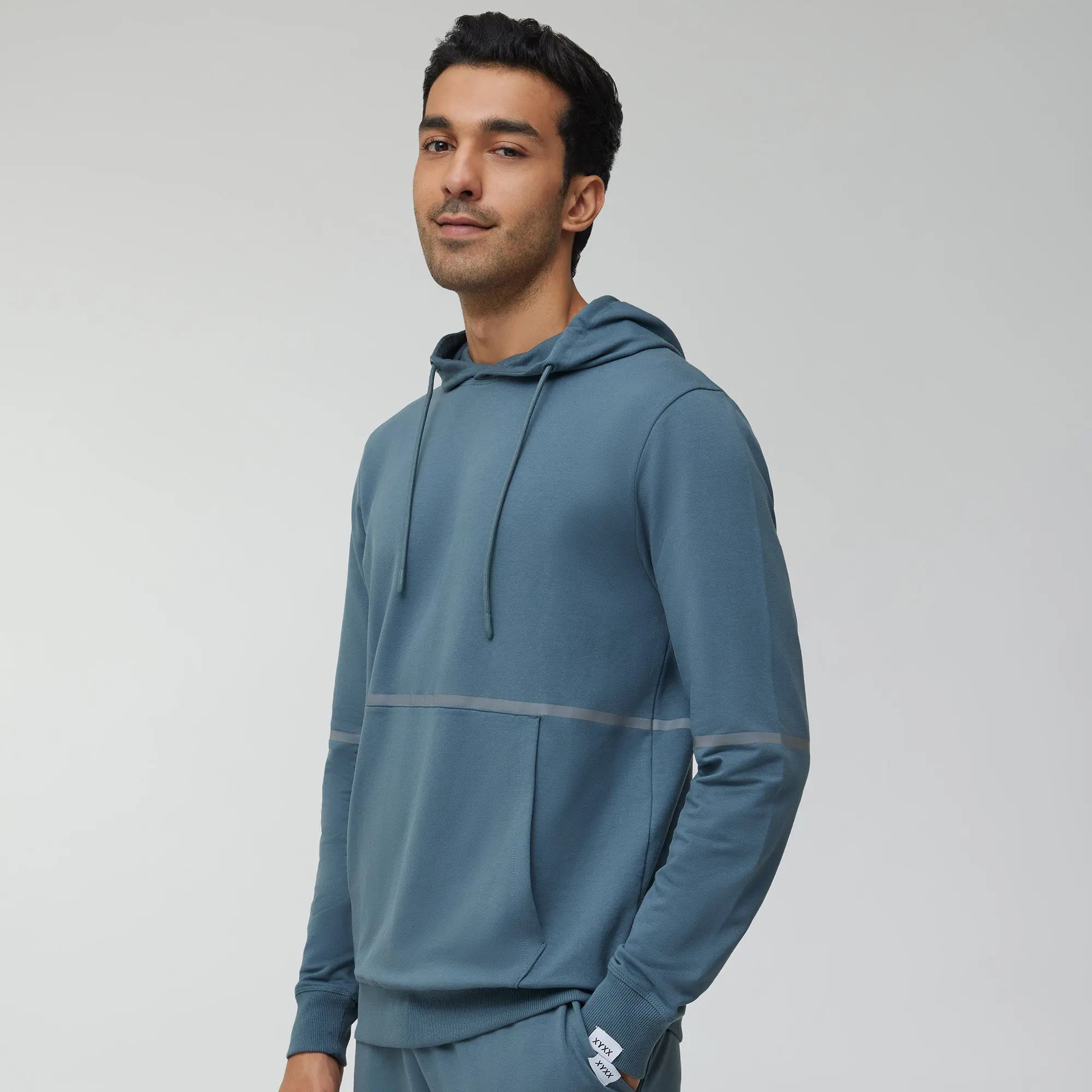 Ascent French Terry Cotton Blend Hoodies Storm Grey - Image 3