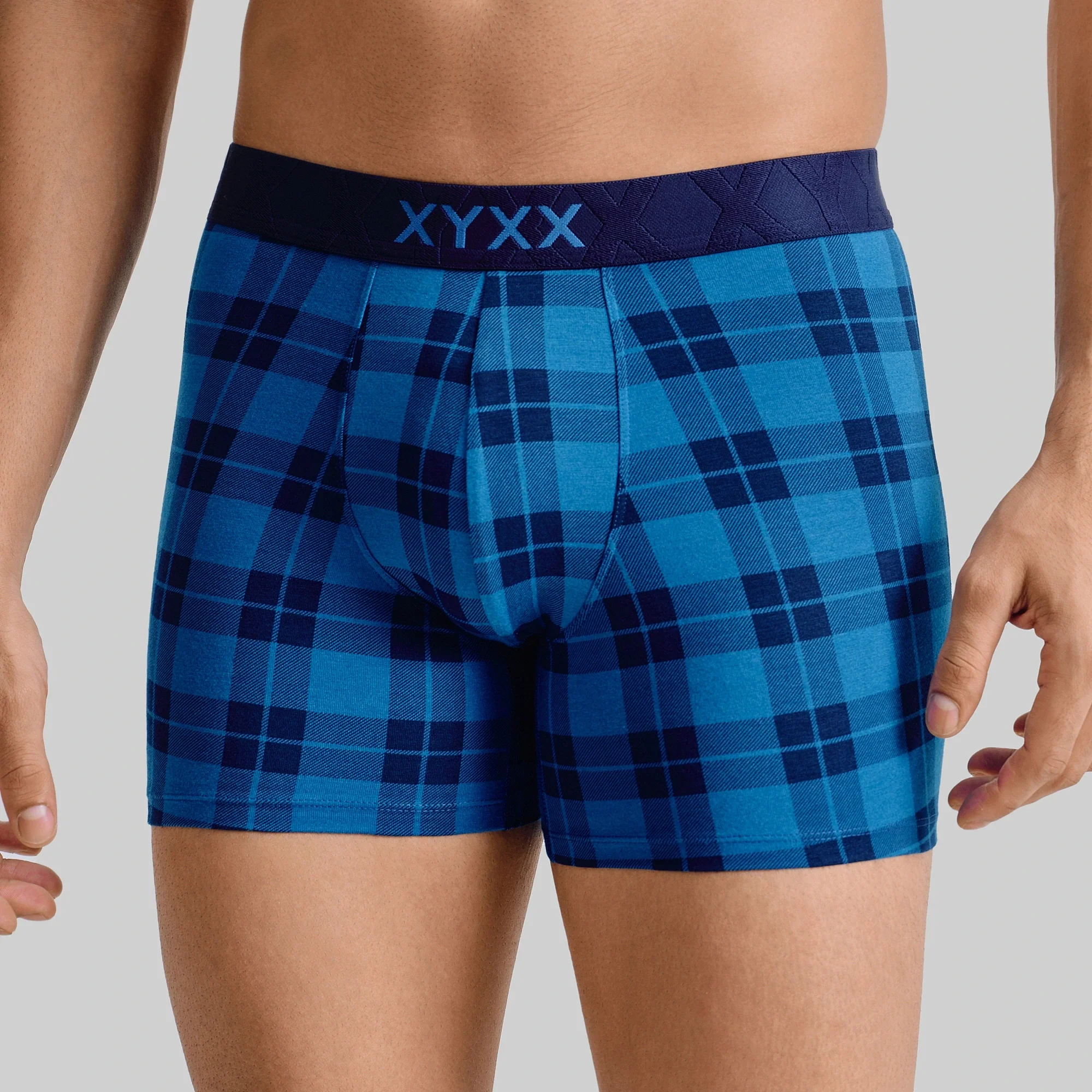 Checkmate Cotton Modal Boxer Briefs - Vivid Blue - Image 4