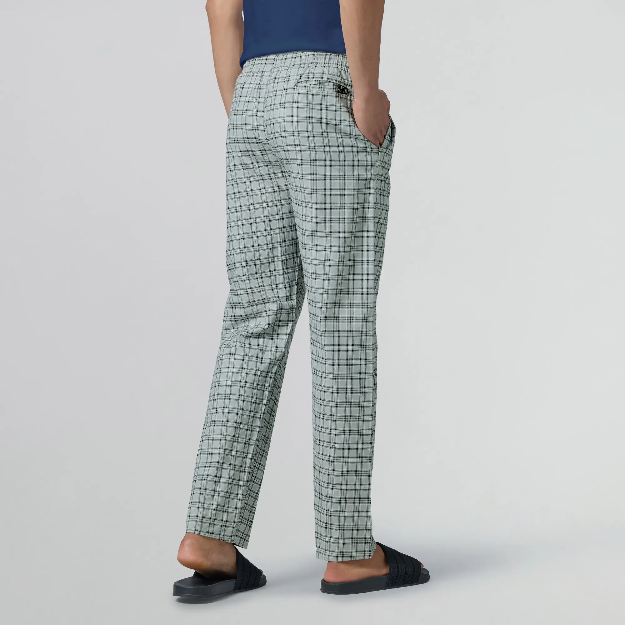 Checkmate Combed Cotton Pyjamas Frost Grey - Image 5