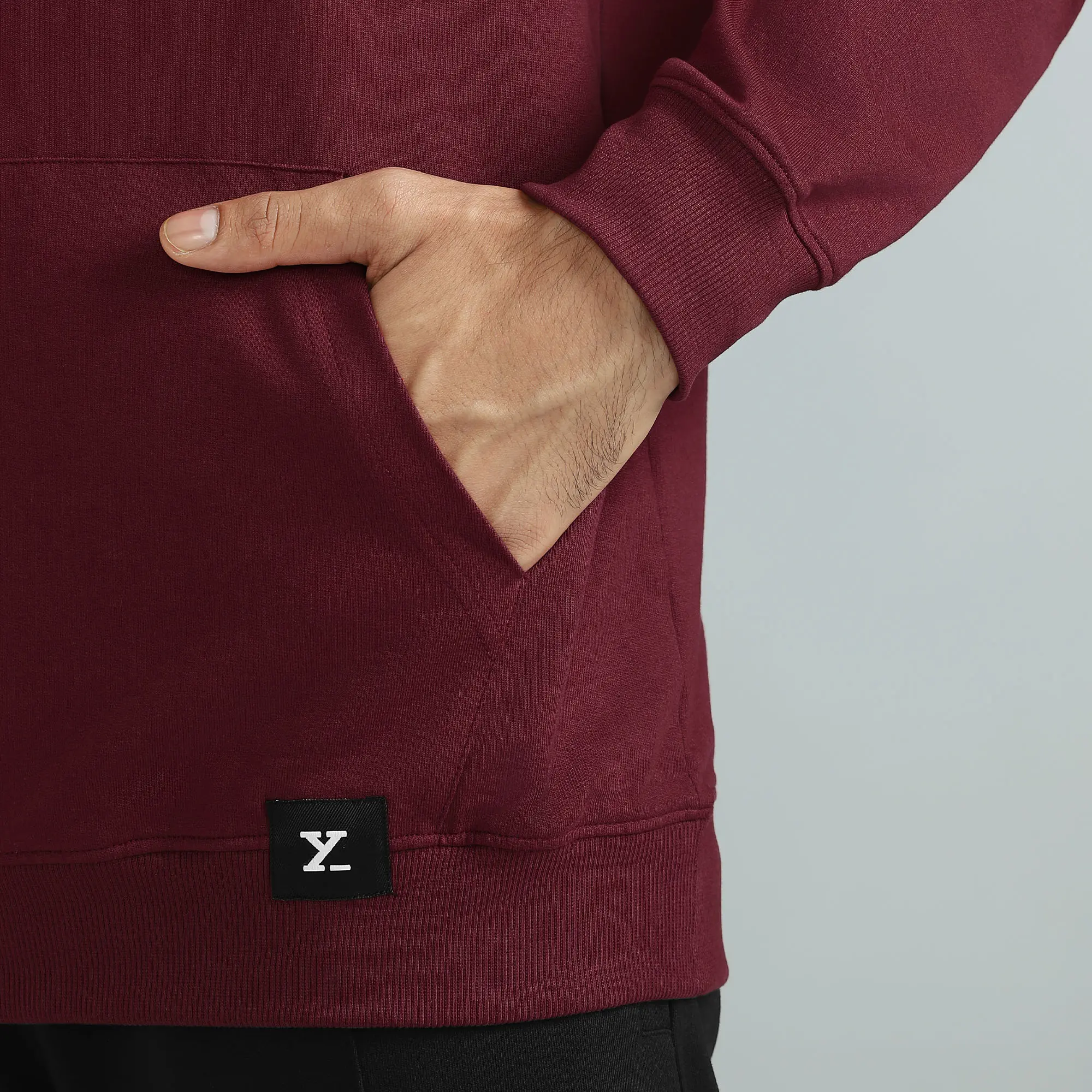 Cruze French Terry Cotton Hoodies Auburn Red - Image 6