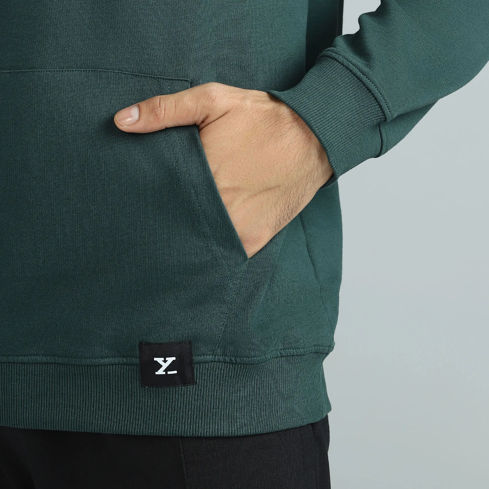 Cruze French Terry Cotton Hoodies Forest Green - Image 3