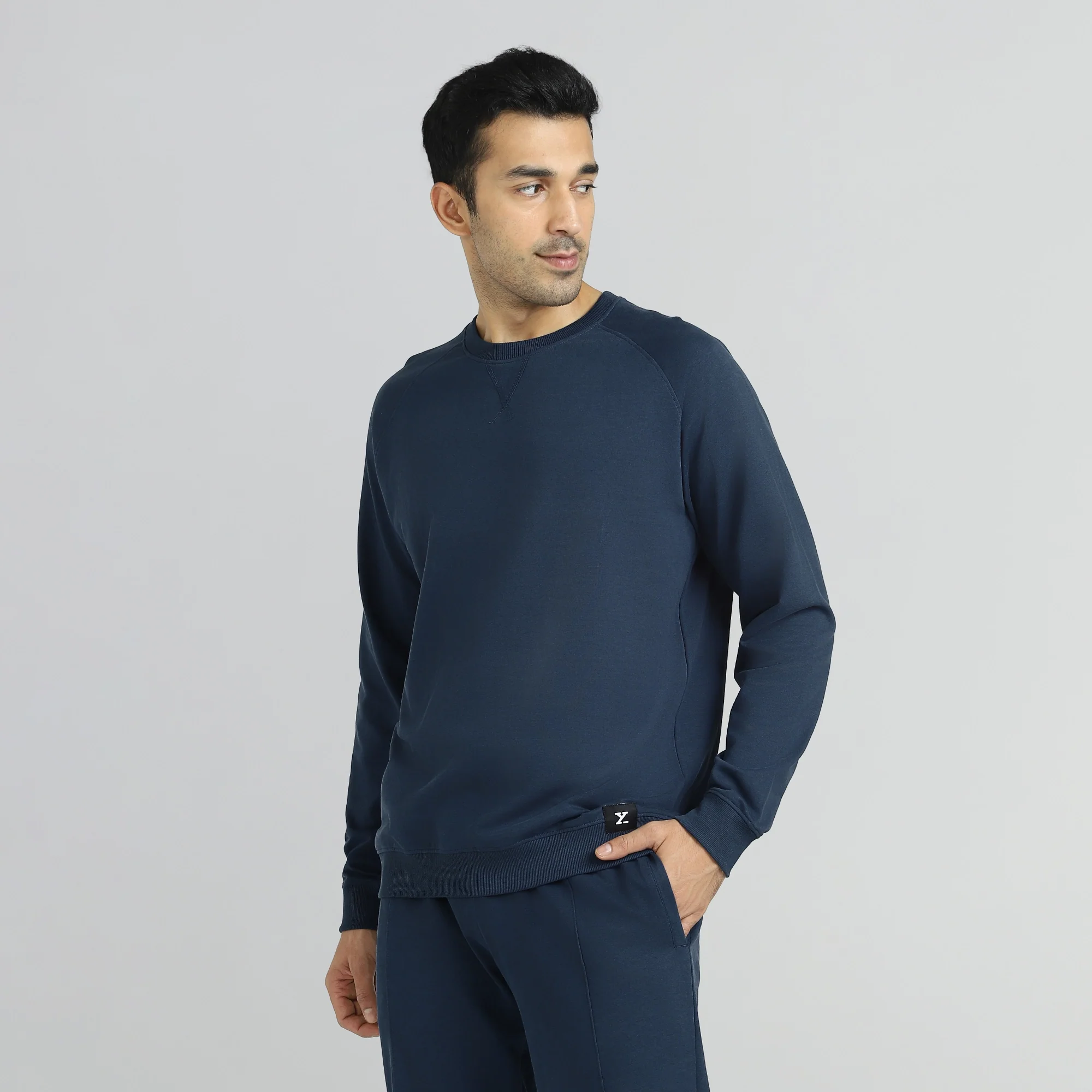 Cruze French Terry Cotton Sweatshirts Opal Blue - Image 3