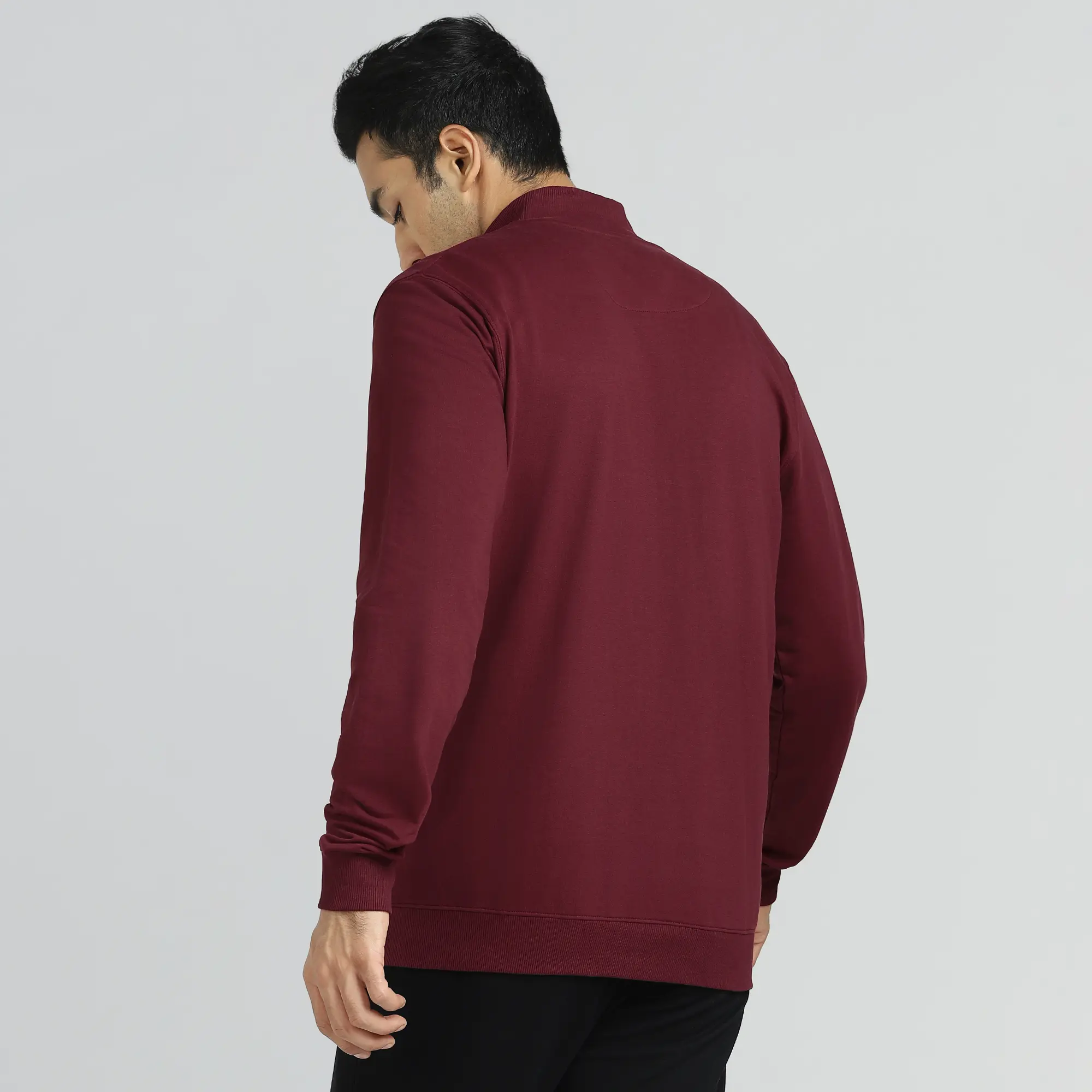 Cruze French Terry Cotton Zip Ups Auburn Red - Image 4