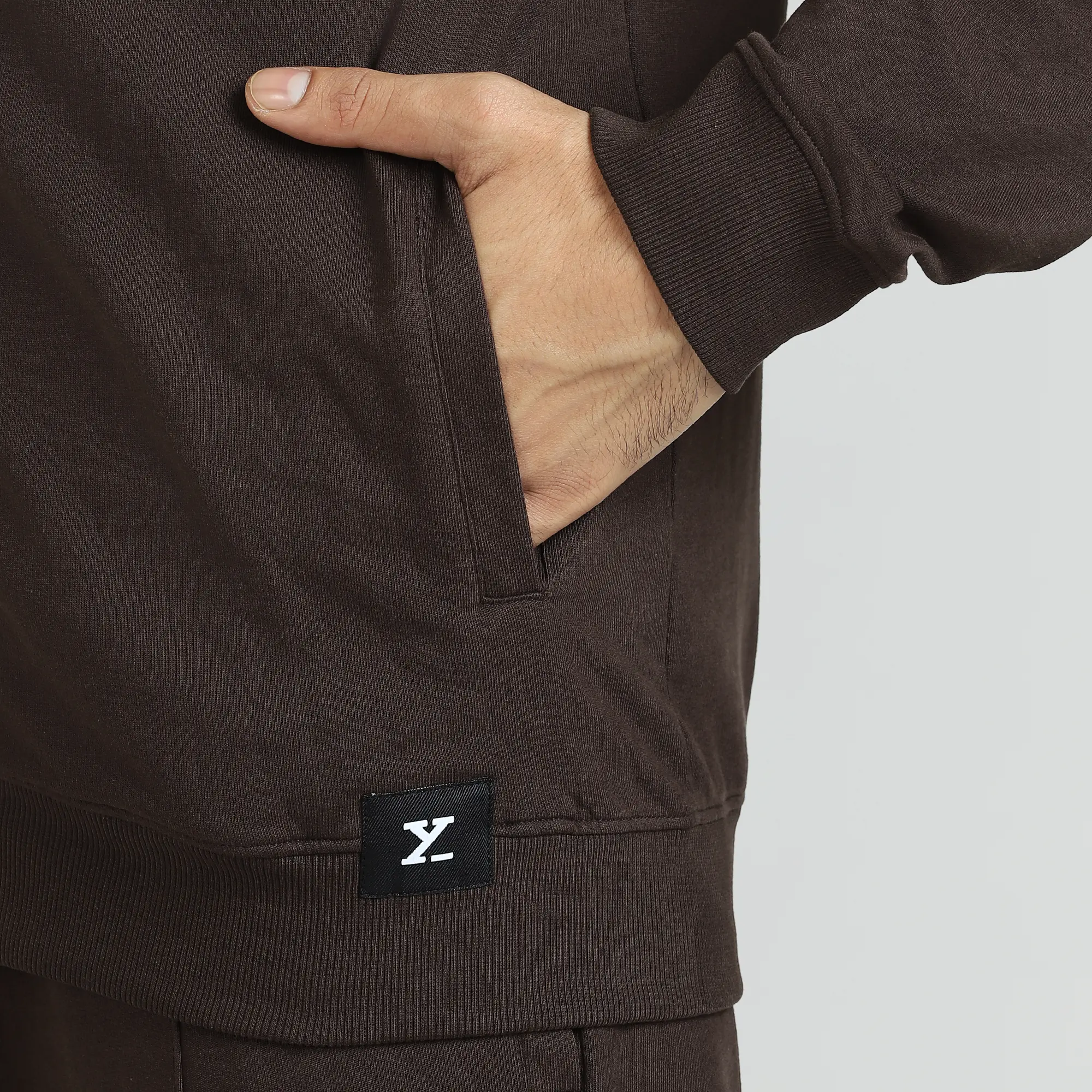 Cruze French Terry Cotton Zip Ups Malt Brown - Image 6