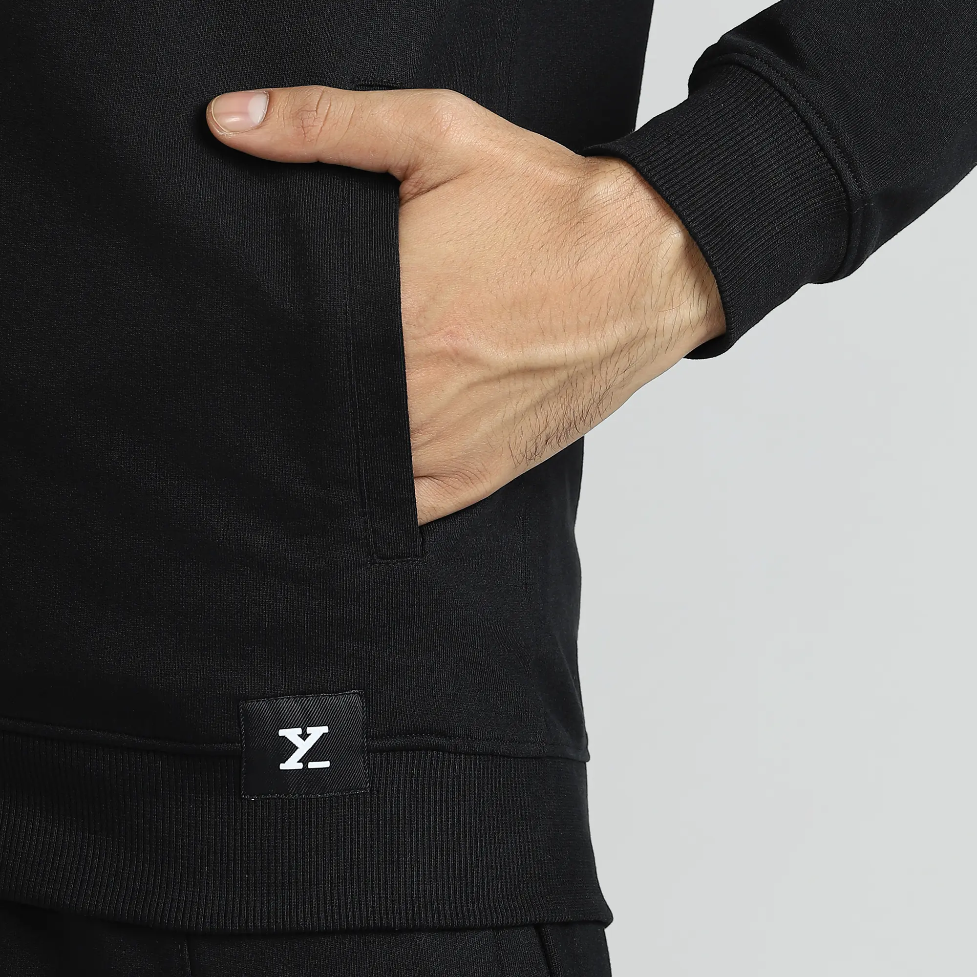 Cruze French Terry Cotton Zip Ups Pitch Black - Image 4