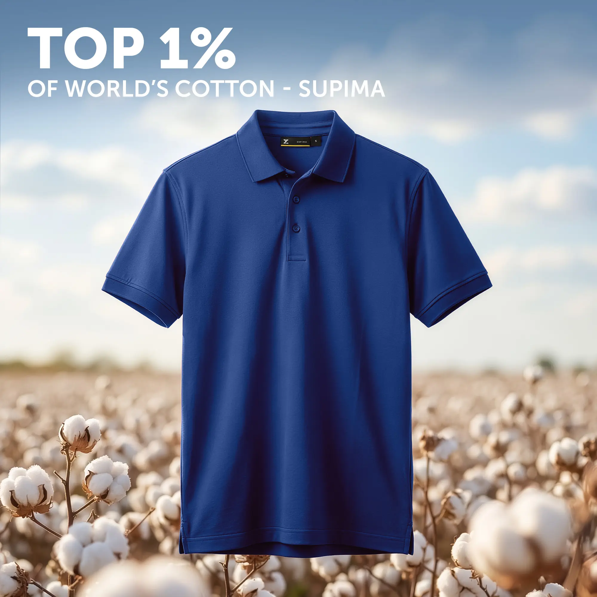 Supima Cotton Slim Fit Polo - Midnight Blue - Image 2