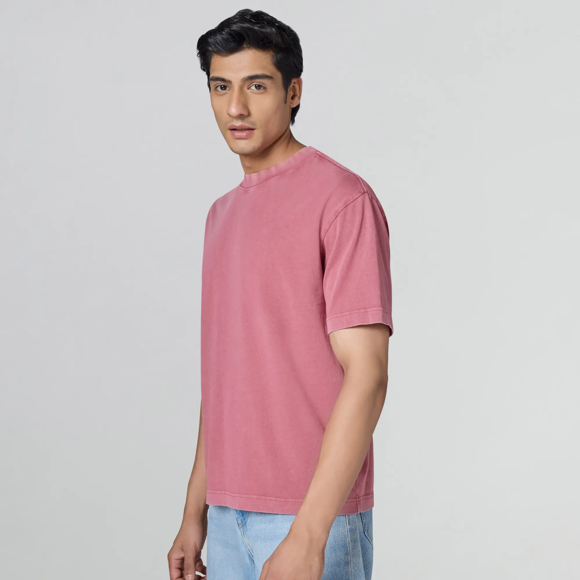 Haze Relaxed Fit Washed T-shirt - Vintage Pink - Image 5