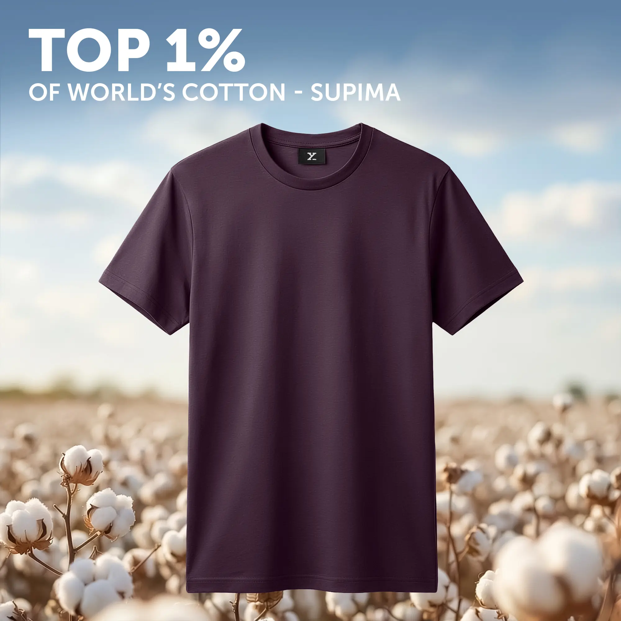 Iconique Supima Cotton T-shirt Plum Wine - Image 2