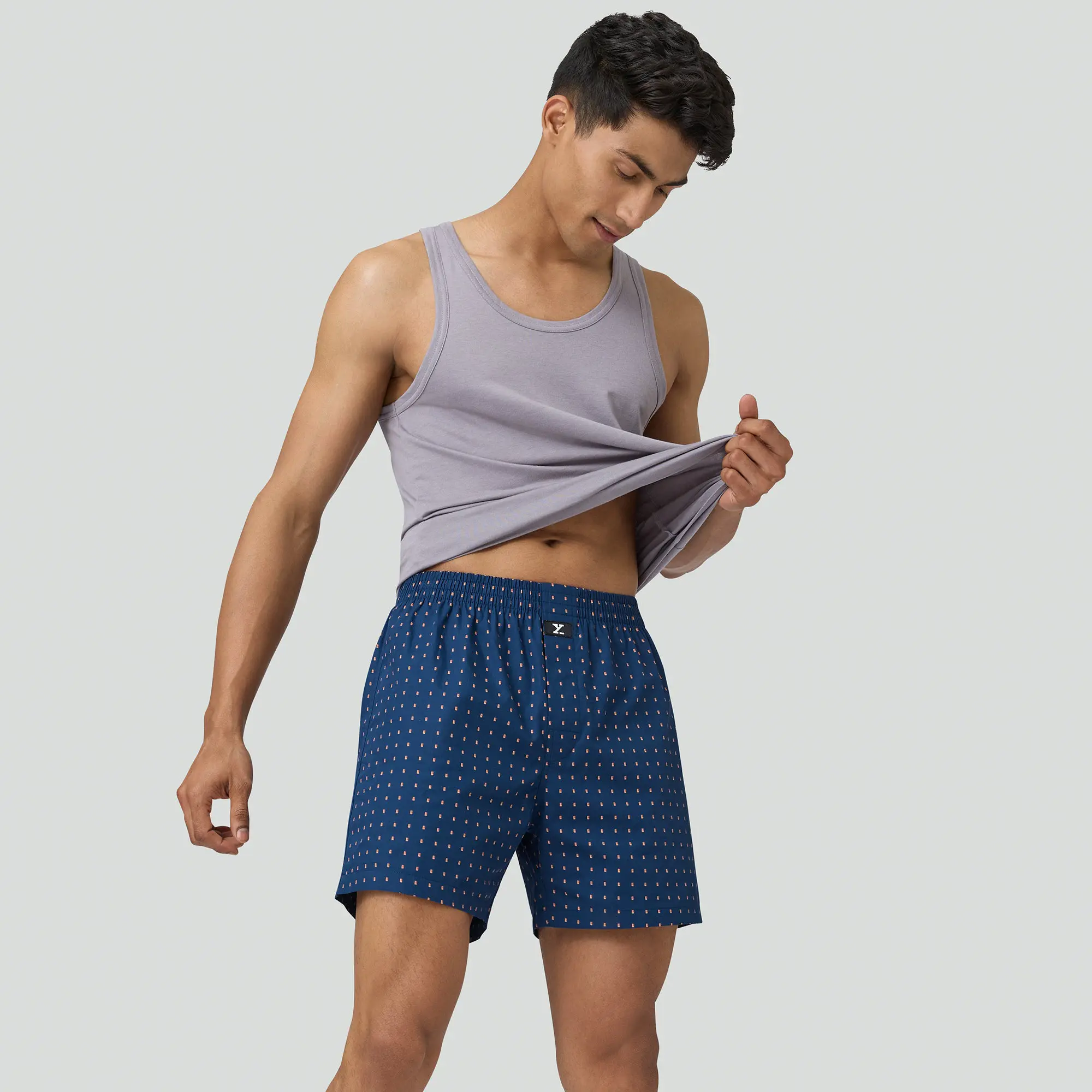 Astor Lounge Inner Boxers Blocks Blue - Image 6