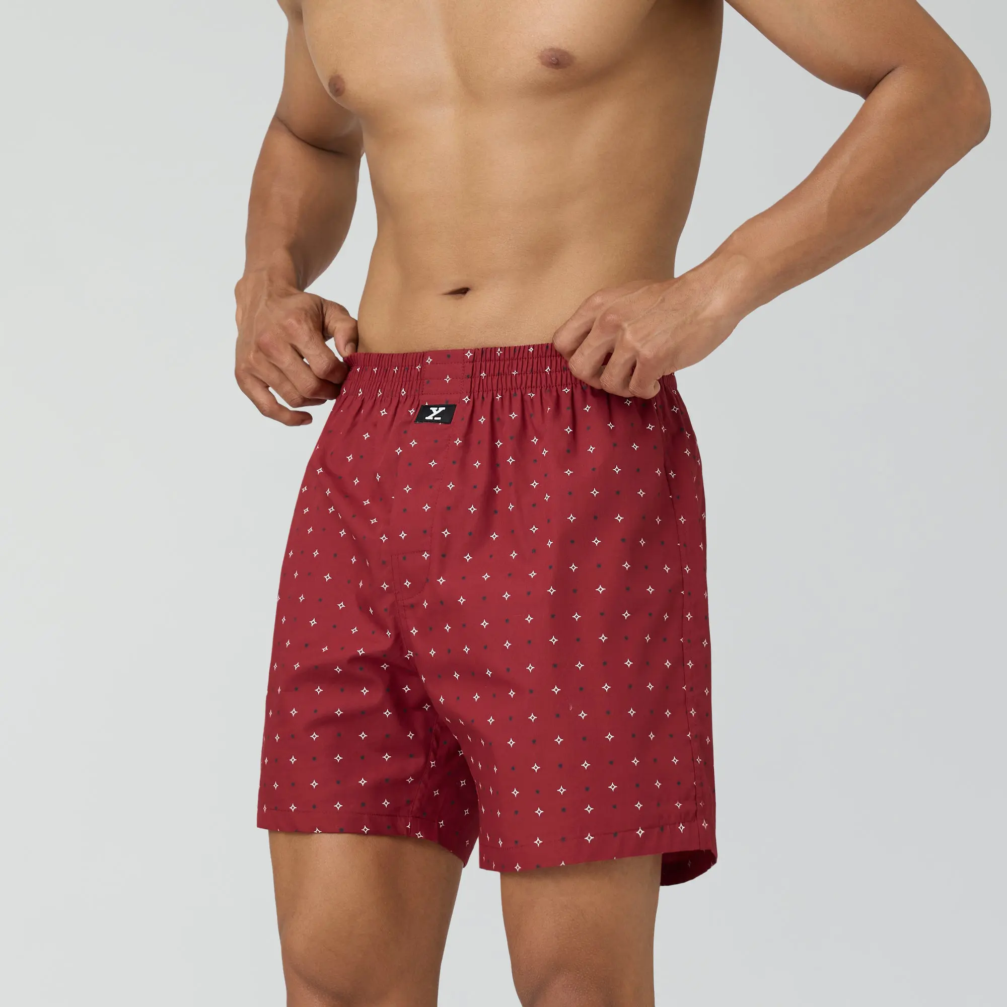 Astor Lounge Inner Boxers Starry Maroon - Image 3