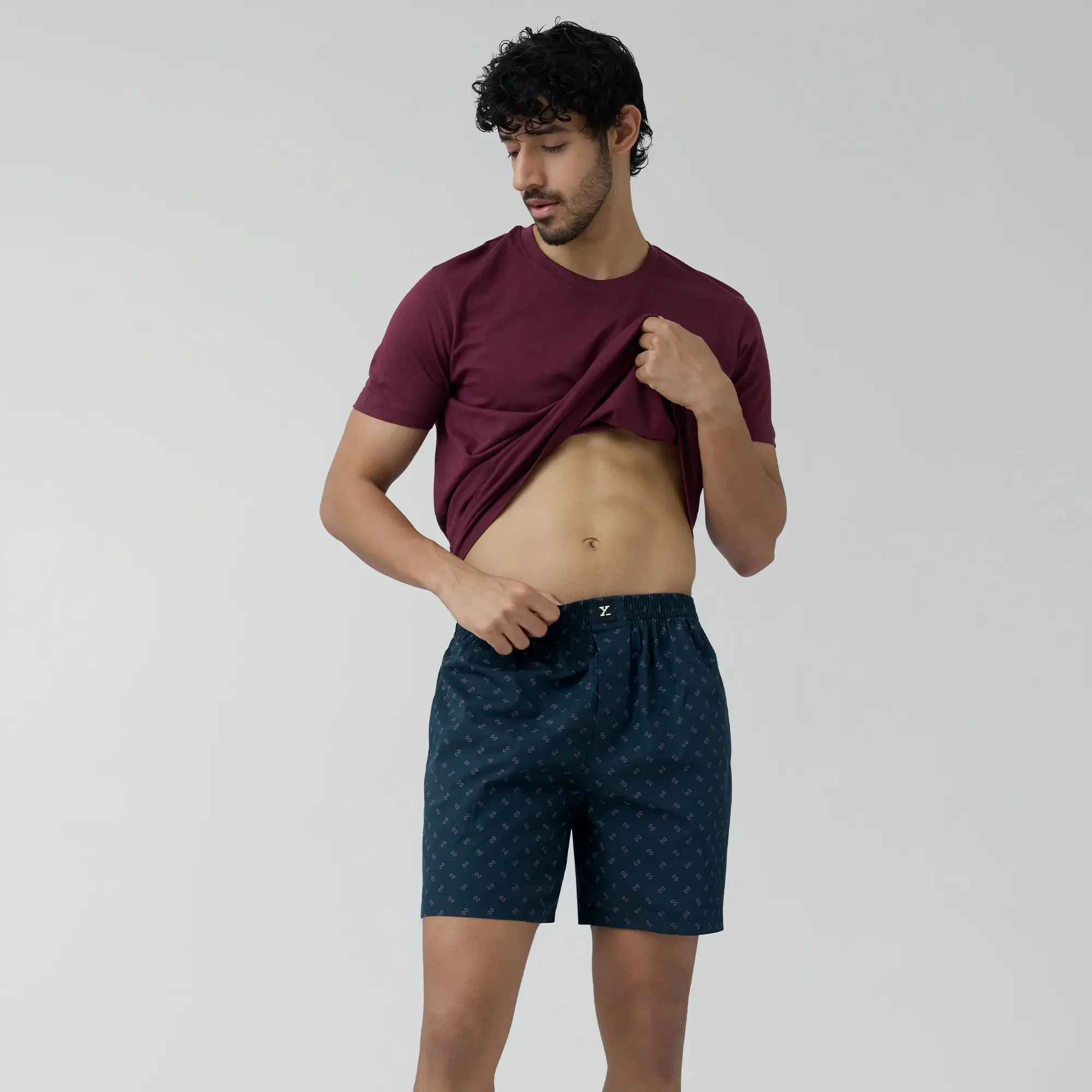 Astor Combed Cotton Boxer Shorts Infinity Black - Image 3