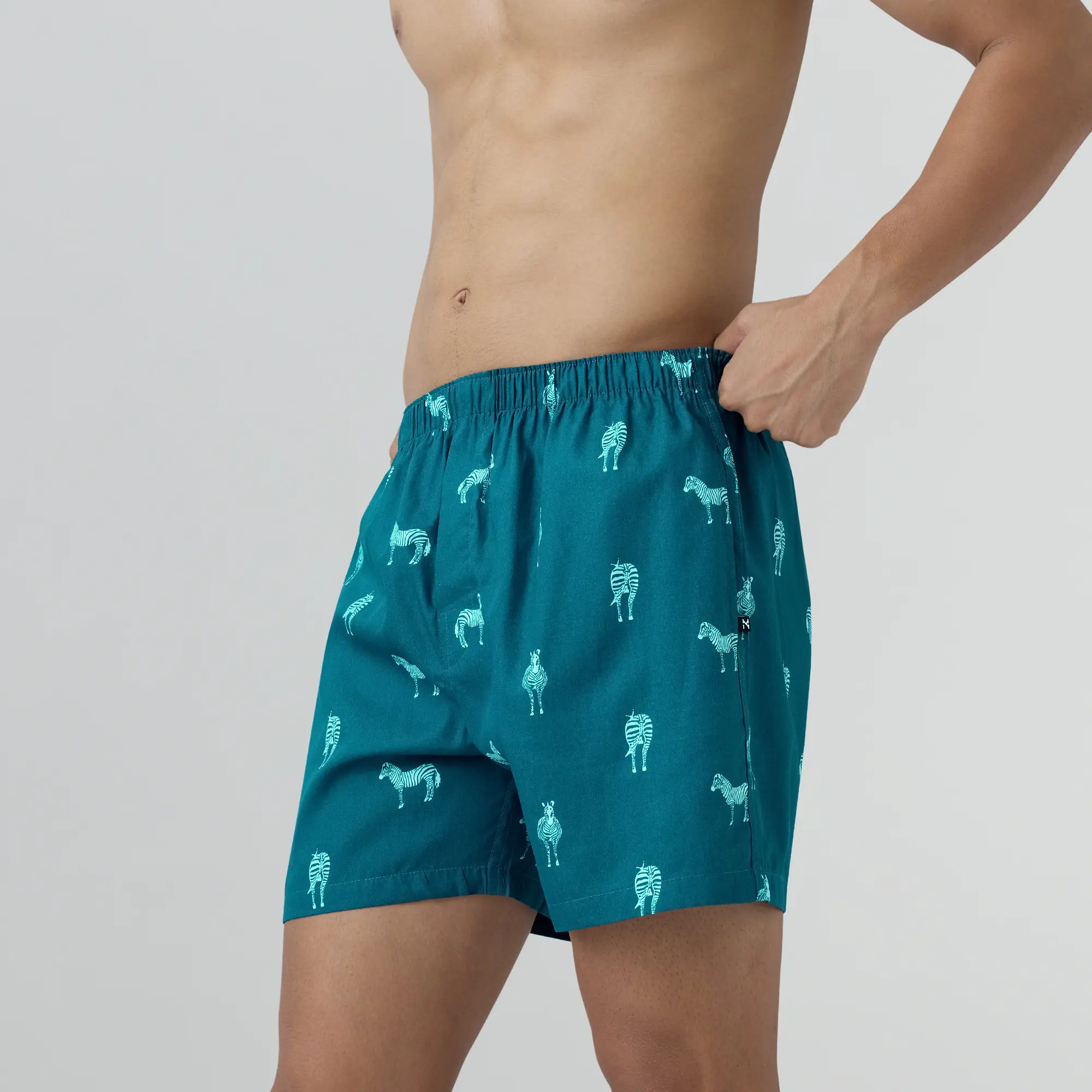 Remix Cotton Boxers Zebra Blue - Image 4