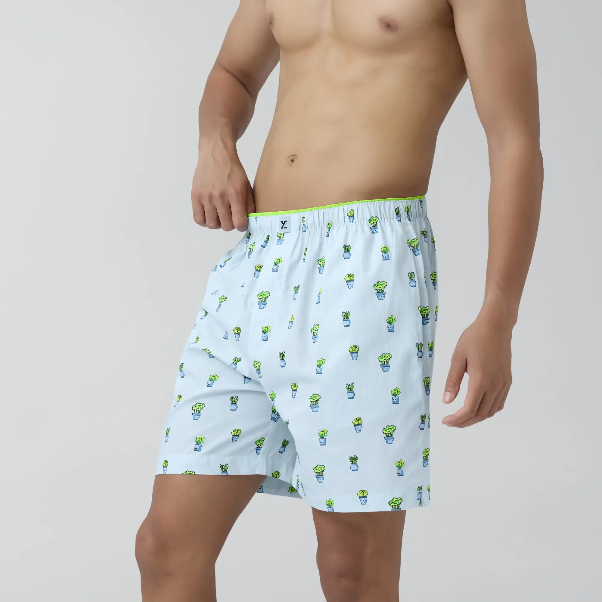 Renew Combed Cotton Boxer Shorts Ice Blue - Image 5
