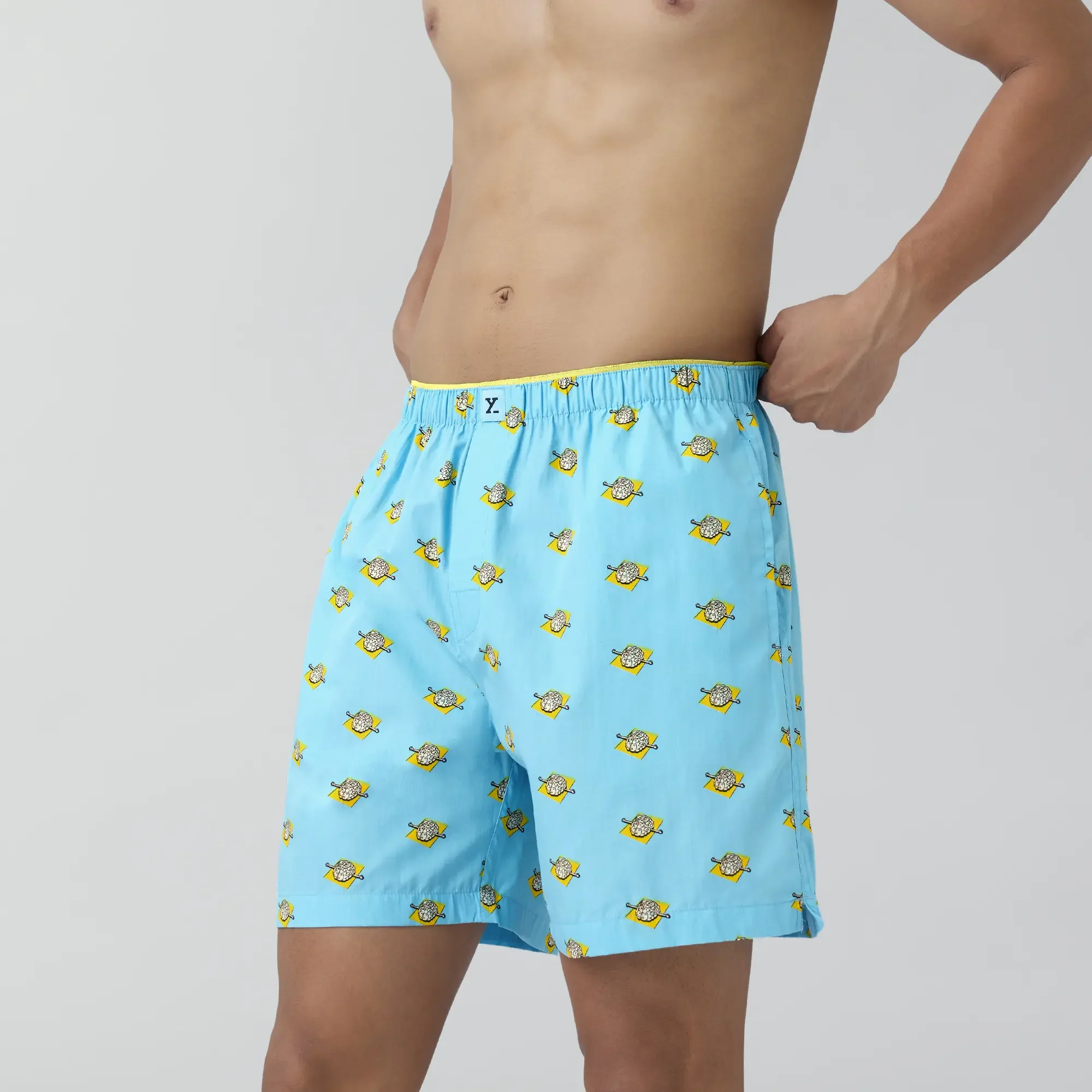 Renew Combed Cotton Boxer Shorts Blue Sky - Image 5