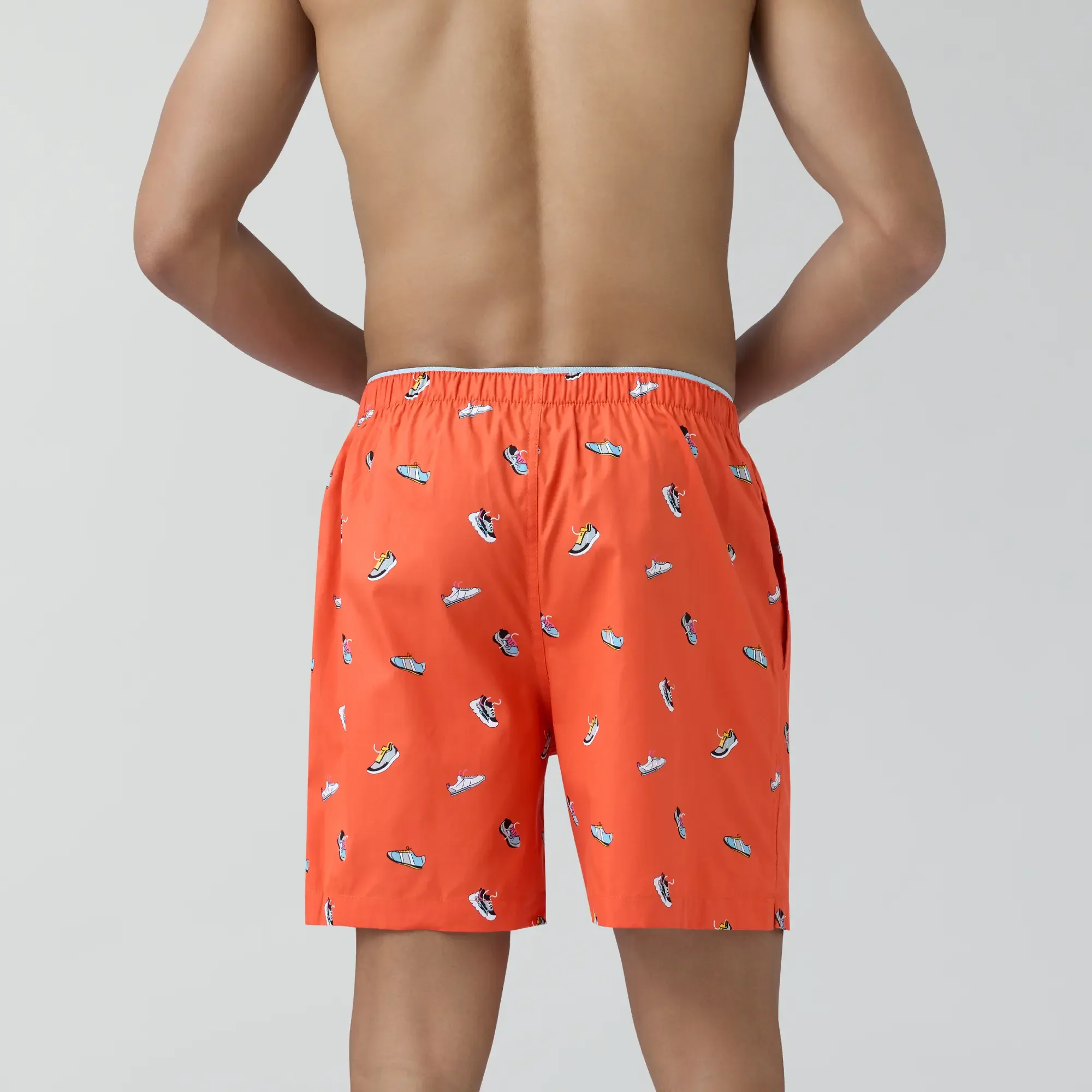 Renew Combed Cotton Boxer Shorts Orange Zest - Image 4