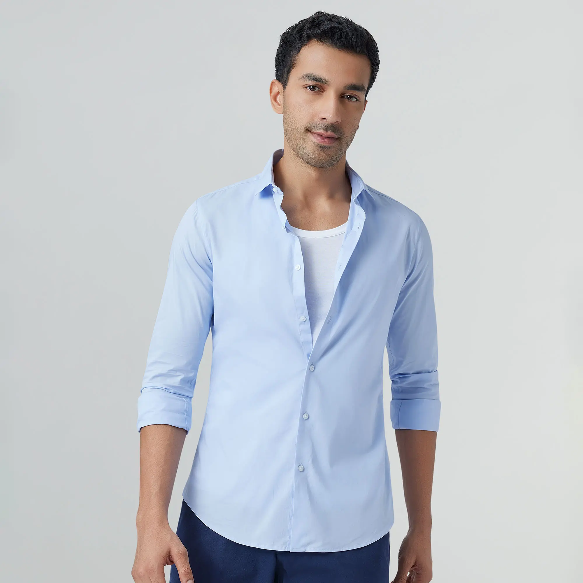Ace Modal-Cotton Round Neck Vests Polar White Regular Fit - Image 2