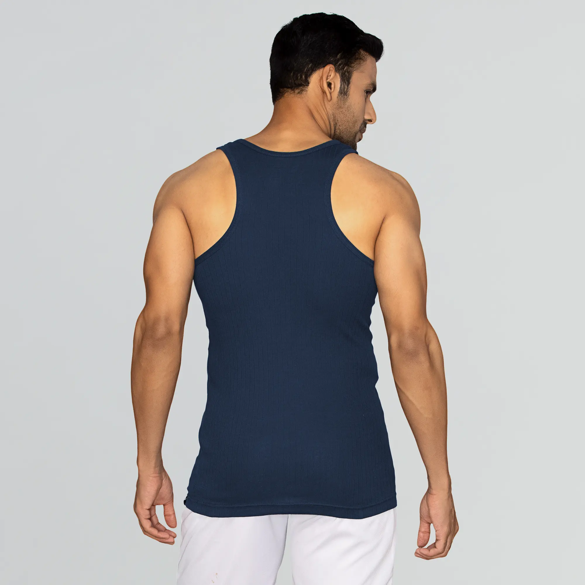Nova Round Neck Racer Back Vest Midnight Blue - Image 4