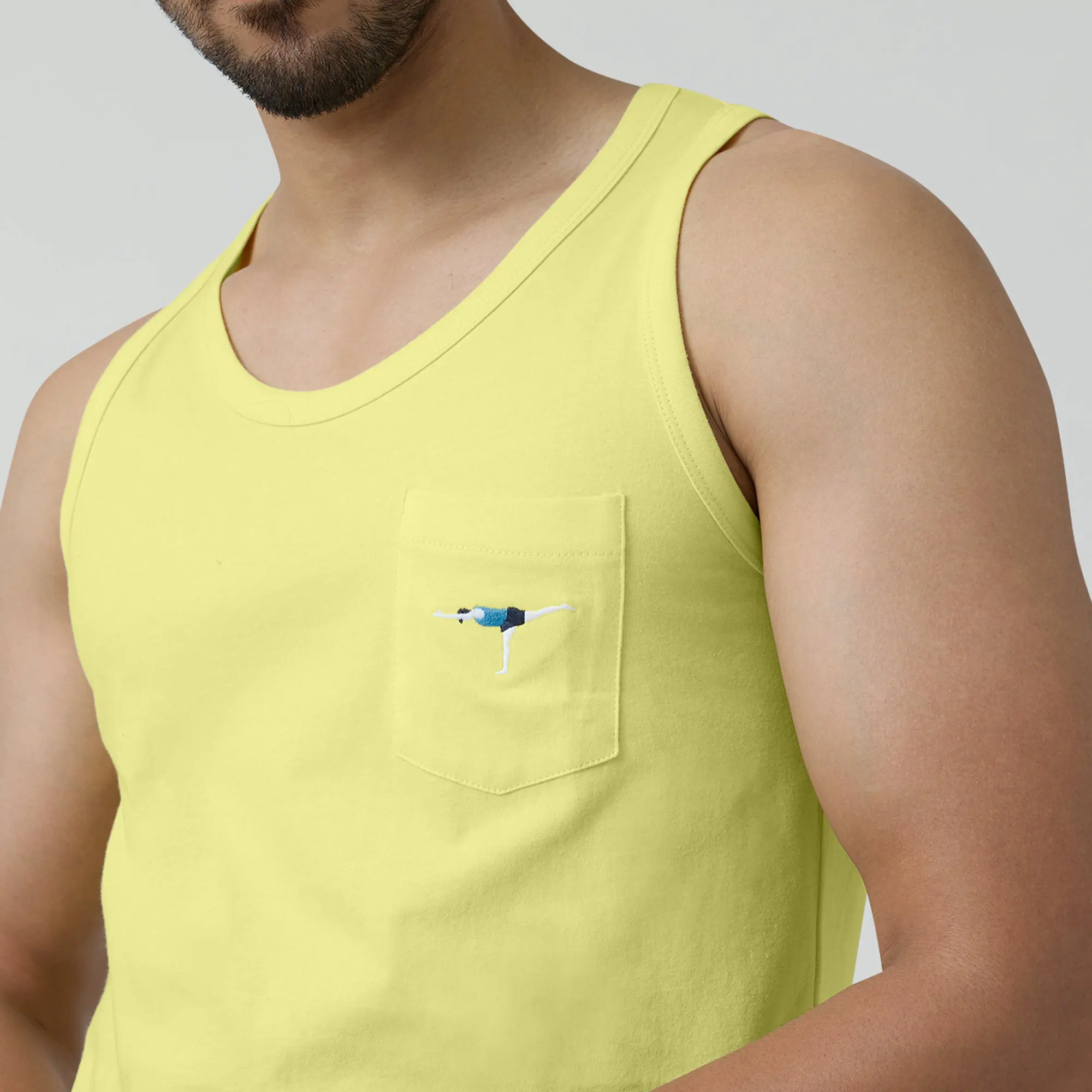 Renew Combed Cotton Tank Tops Butter Yellow - Image 6