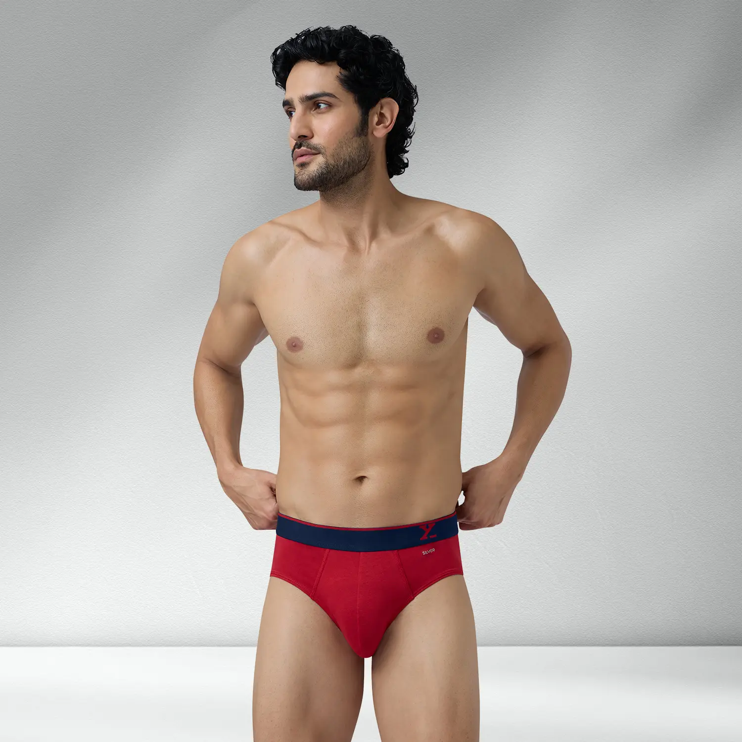 Traq Silver Cotton Briefs Rio Red - Image 5