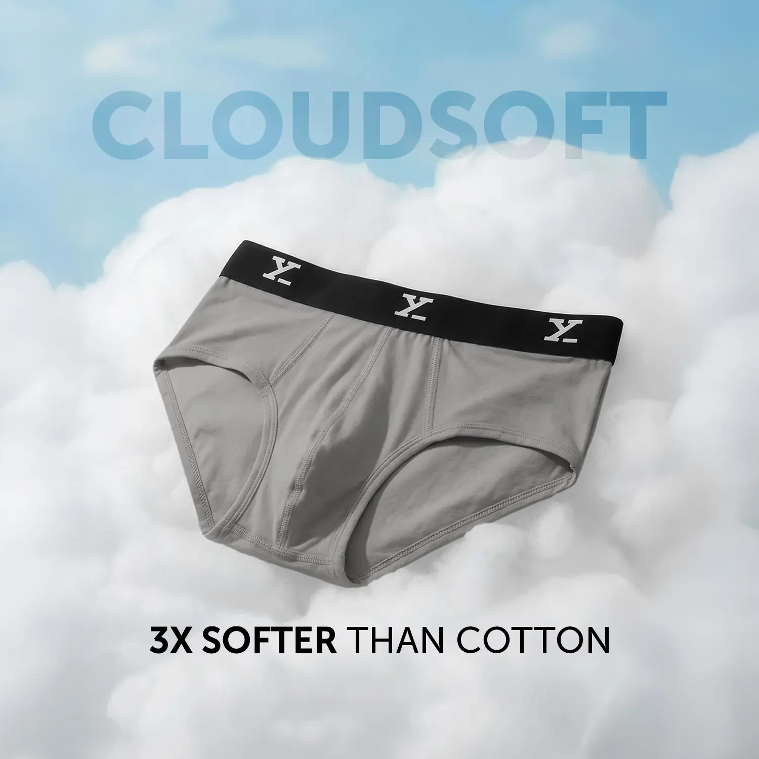 Ace Modal Briefs Heather Grey - Image 2