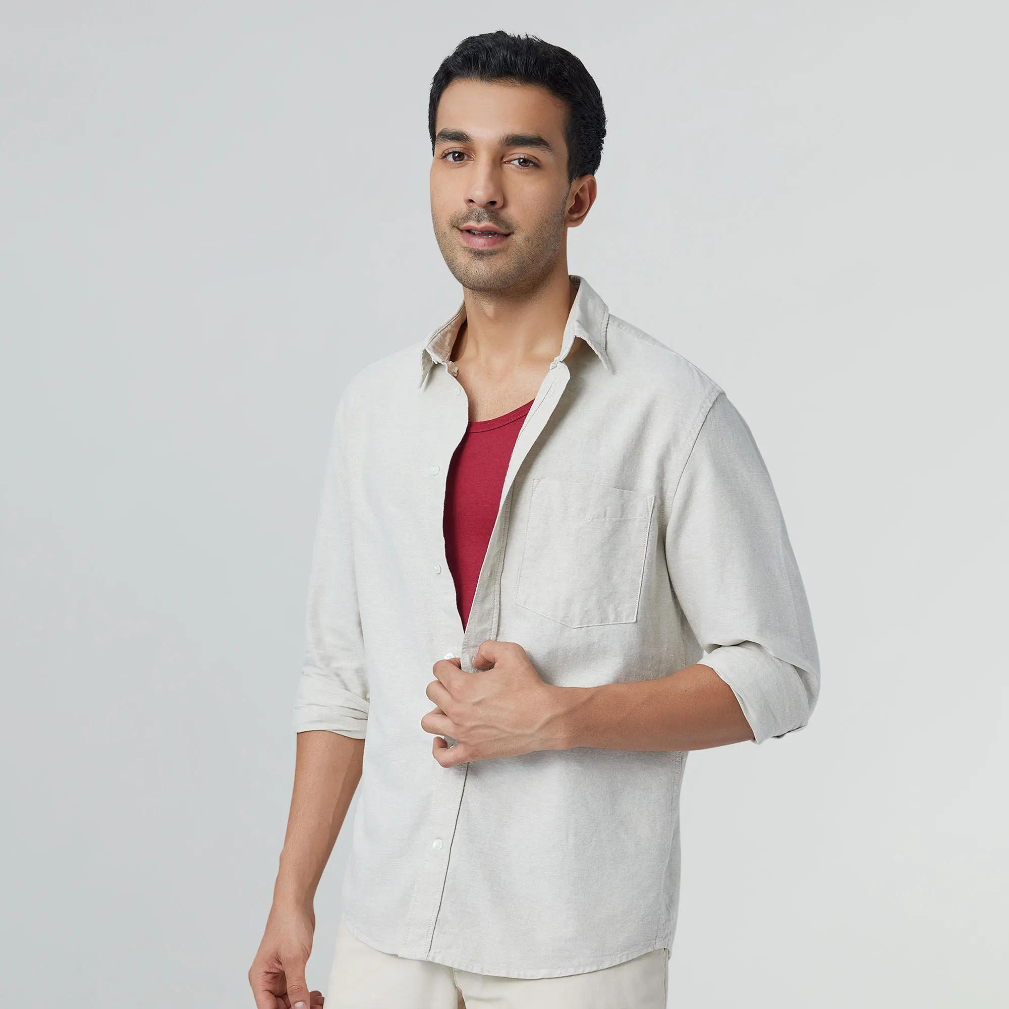 Ace Modal-Cotton Vest Bold Burgundy - Image 2