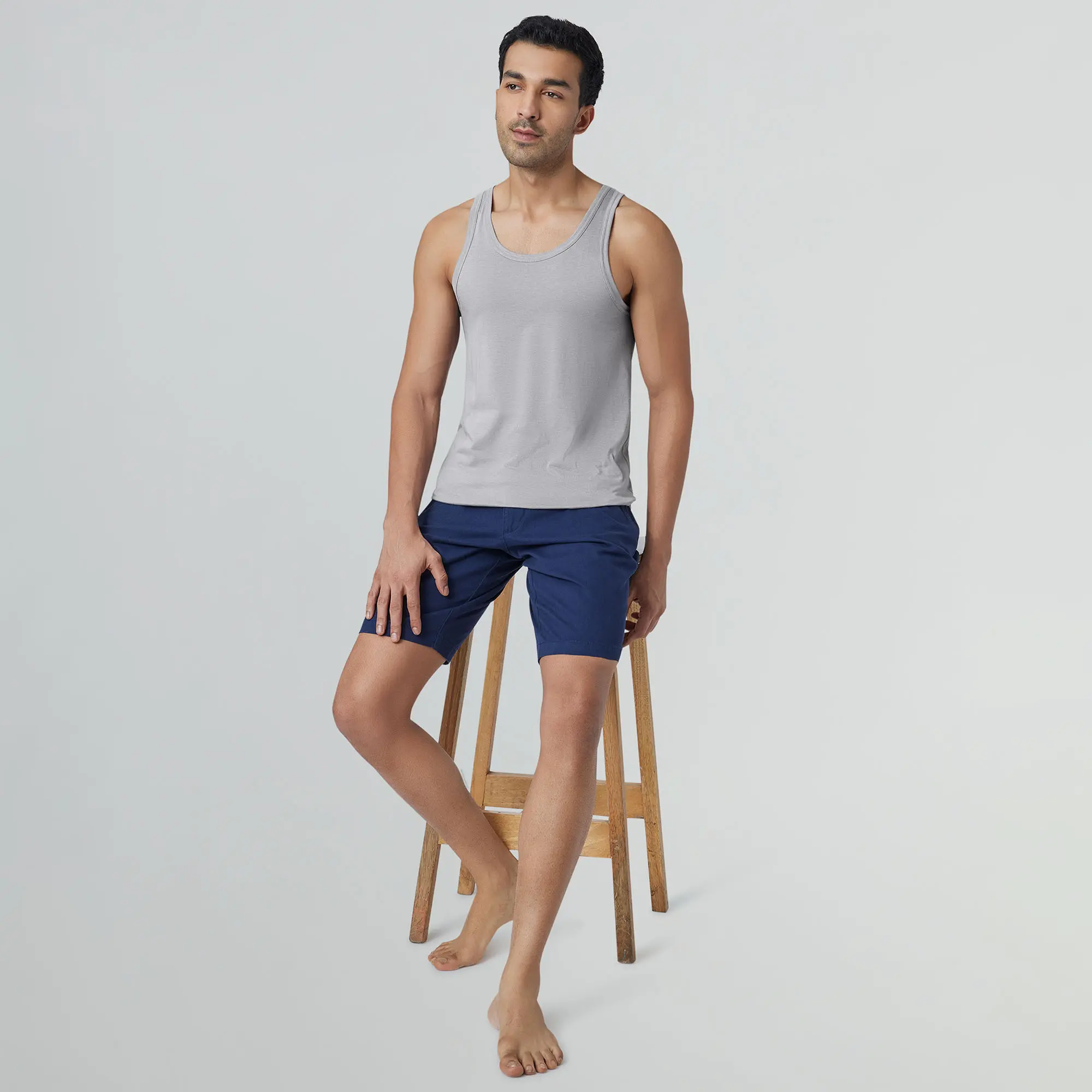 Ace Modal-Cotton Vest Frost Grey - Image 4