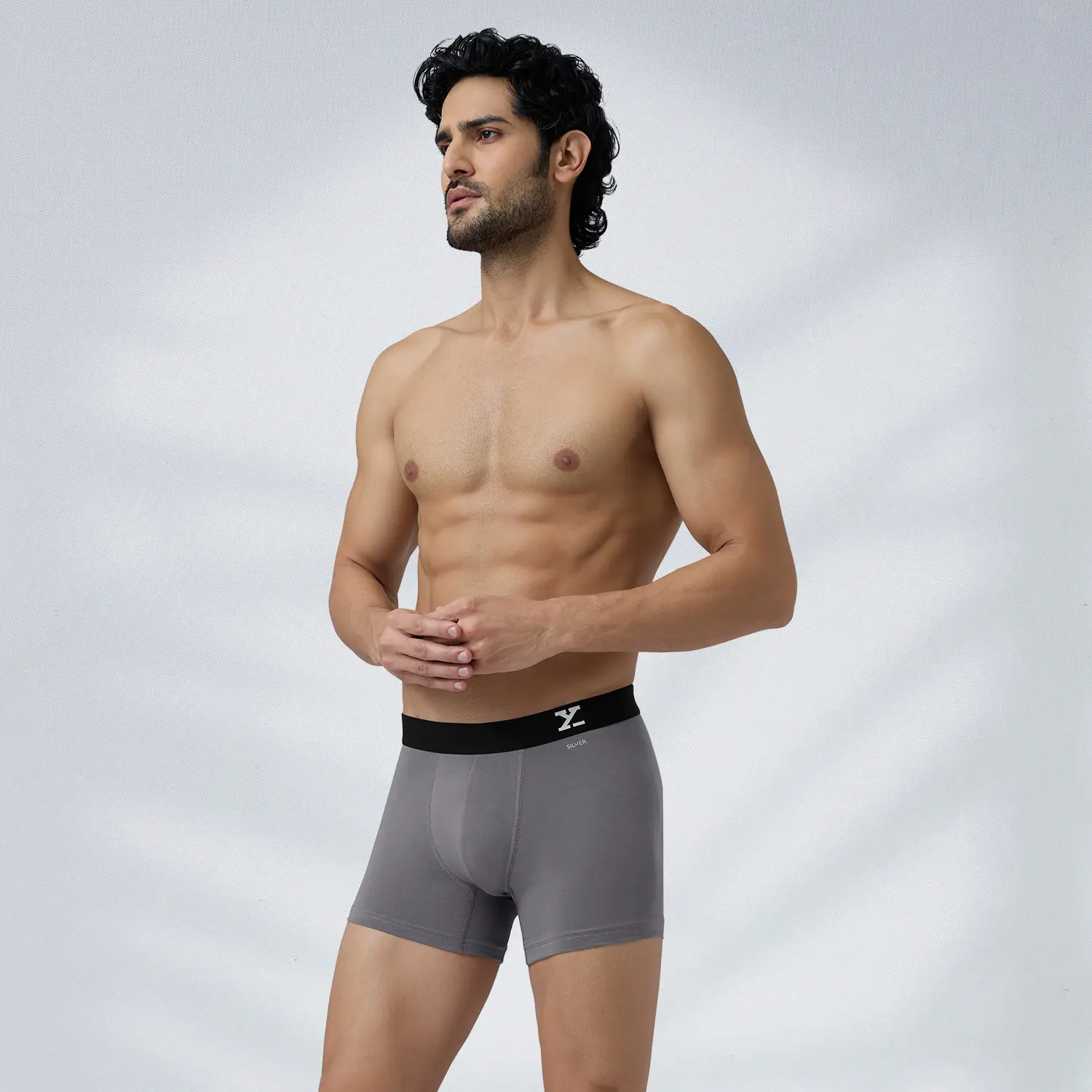 Aero Silver Cotton Trunks Ash Grey - Image 5