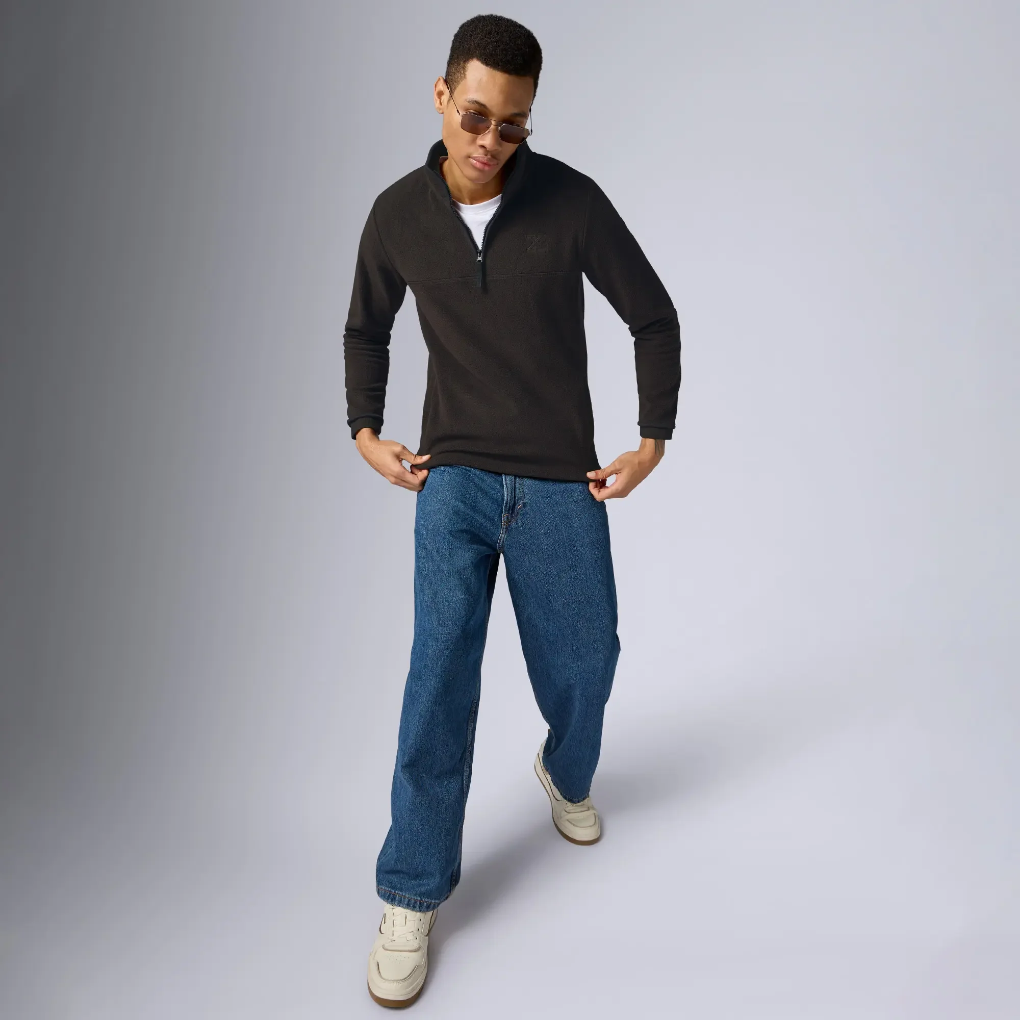 Mens Alterra Polar Fleece Jackets Malt Brown - Image 4