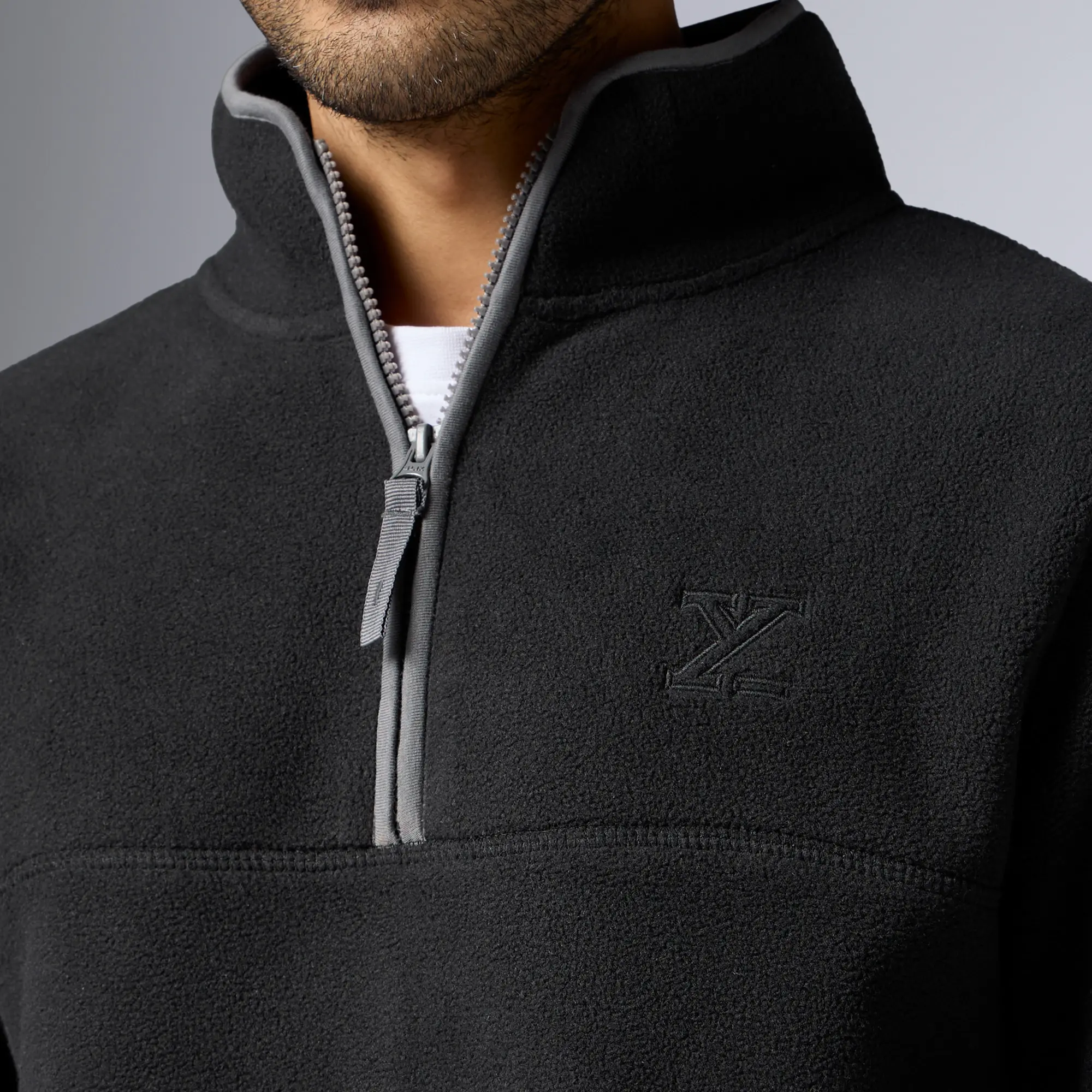 Mens Alterra Polar Fleece Jackets Pitch Black - Image 6