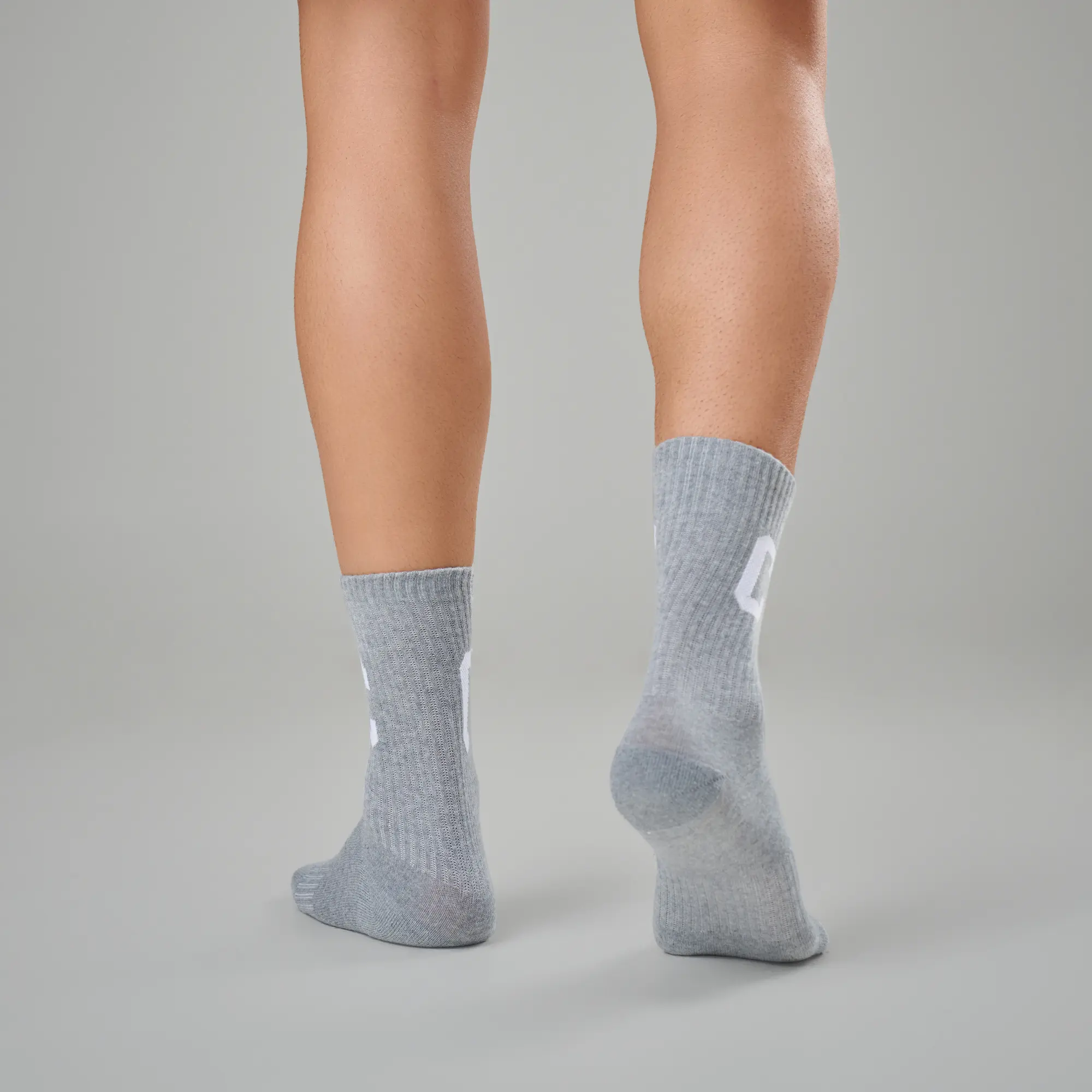 Crew Calf Length Socks - Concrete Grey - Image 6