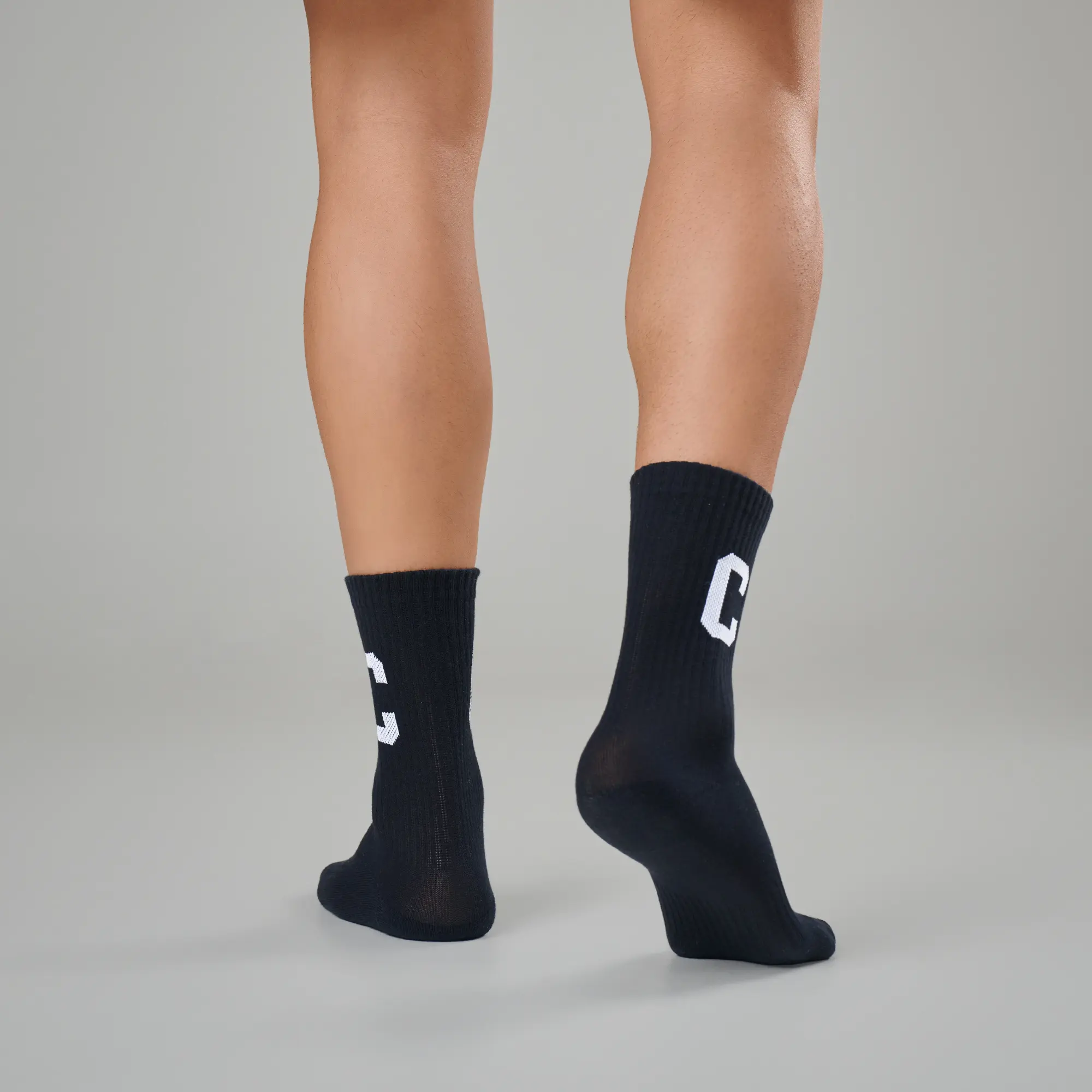 Crew Calf Length Socks - Ink Black - Image 6