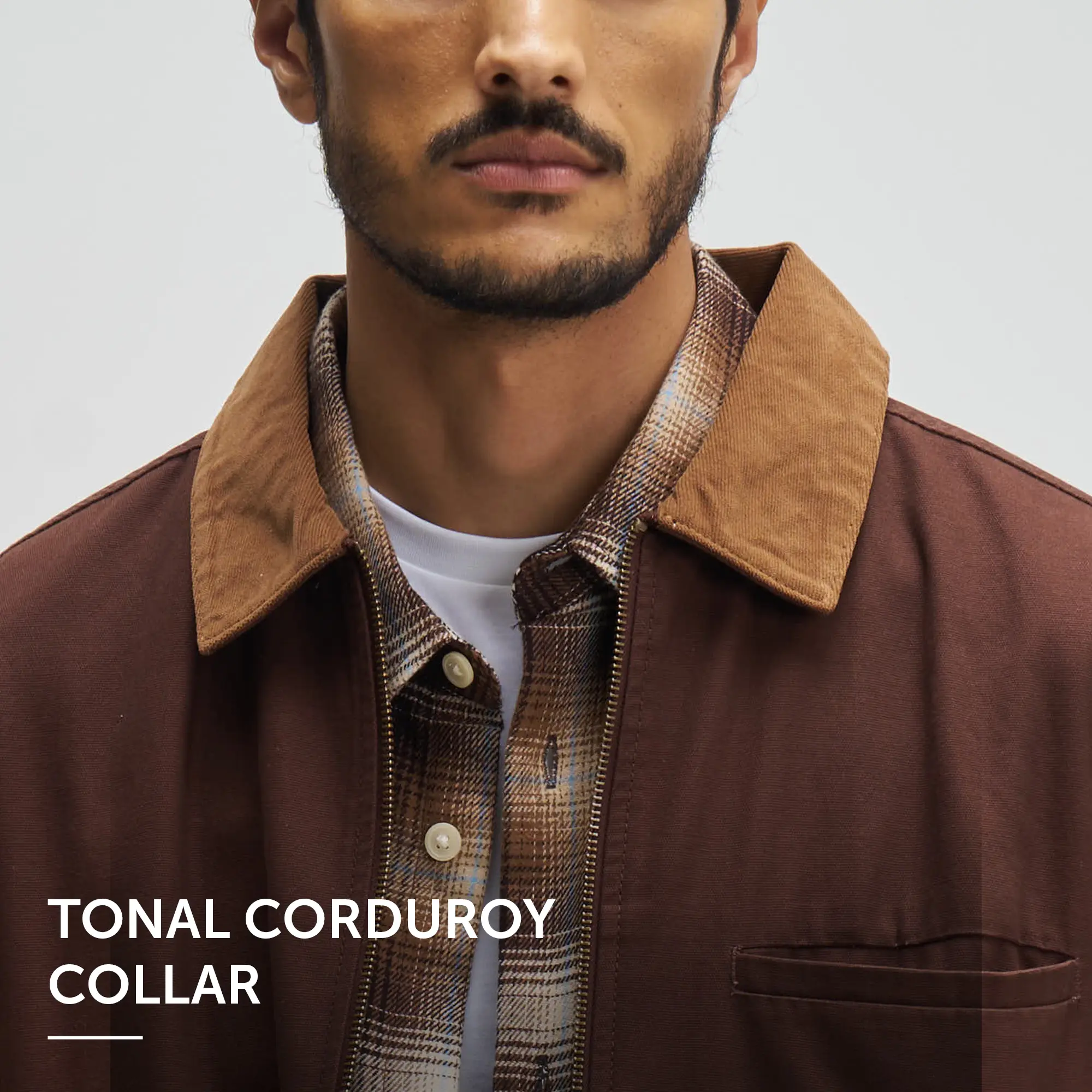 Cotton Canvas Jacket - Espresso Brown - Image 3