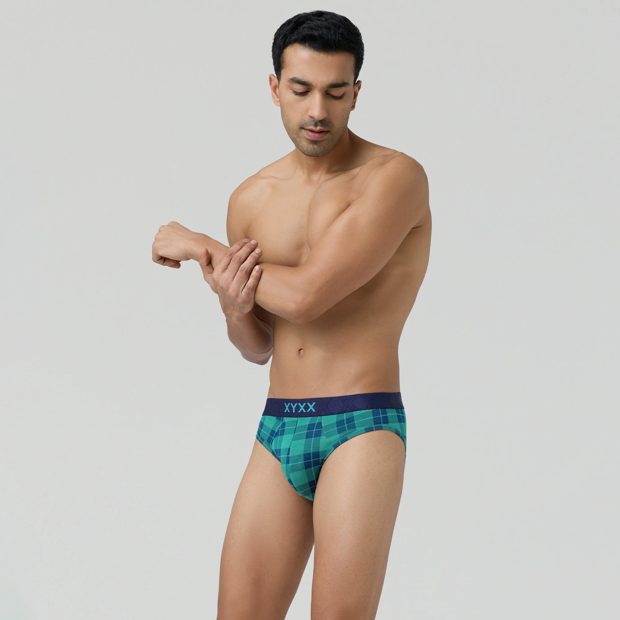 Checkmate Modal-Cotton Briefs Aqua Green - Image 3