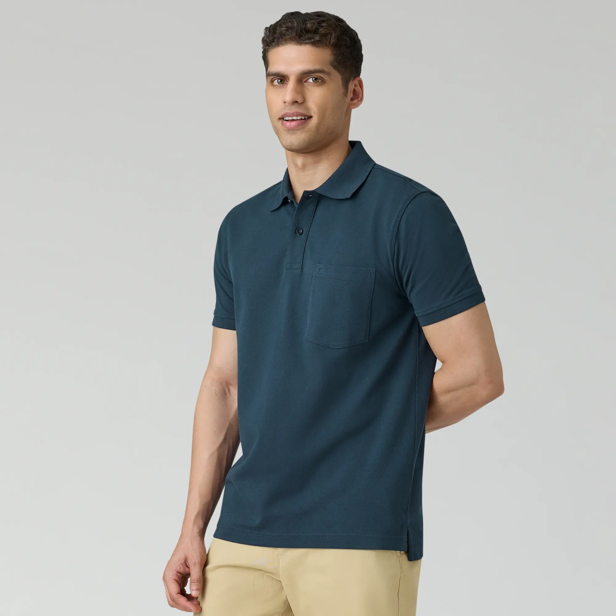 Code Polo T-shirts Isle Blue - Image 4