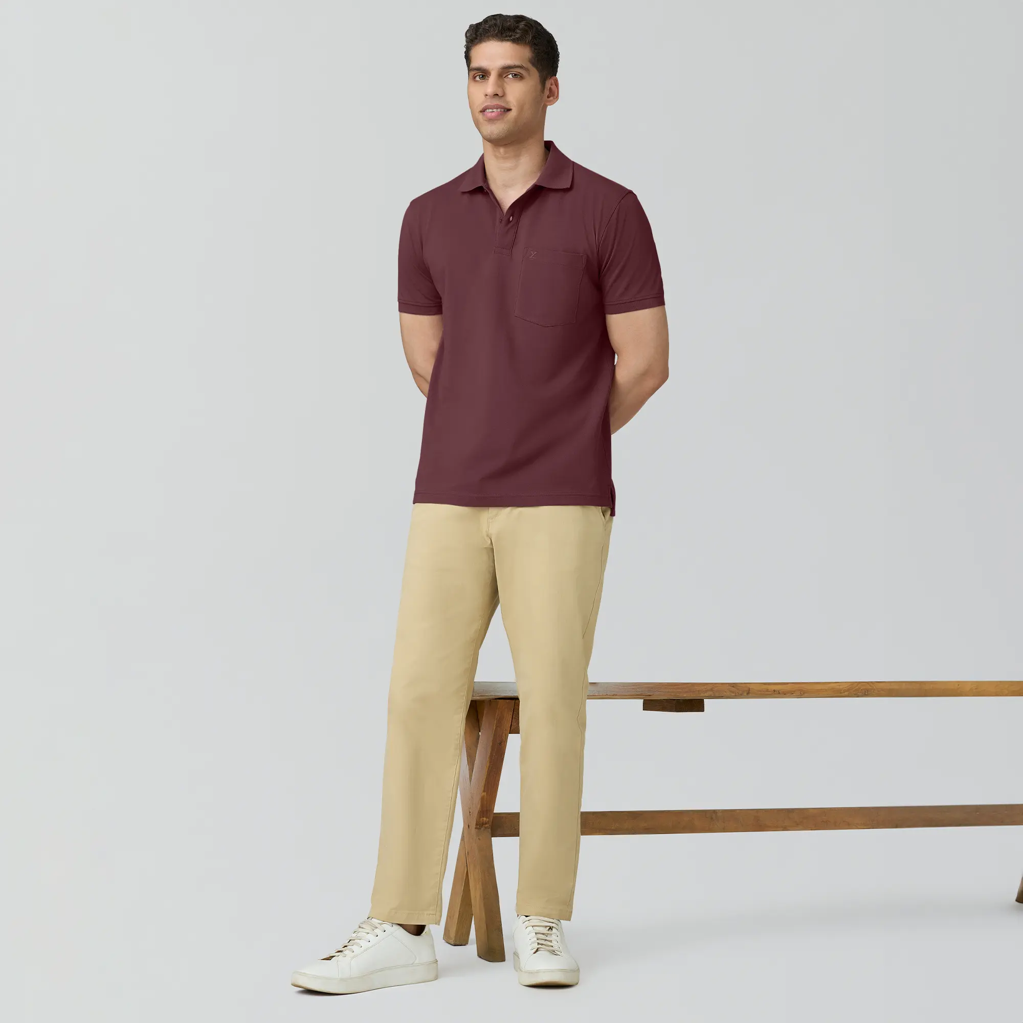 Code Polo T-shirts Merlot Maroon - Image 2