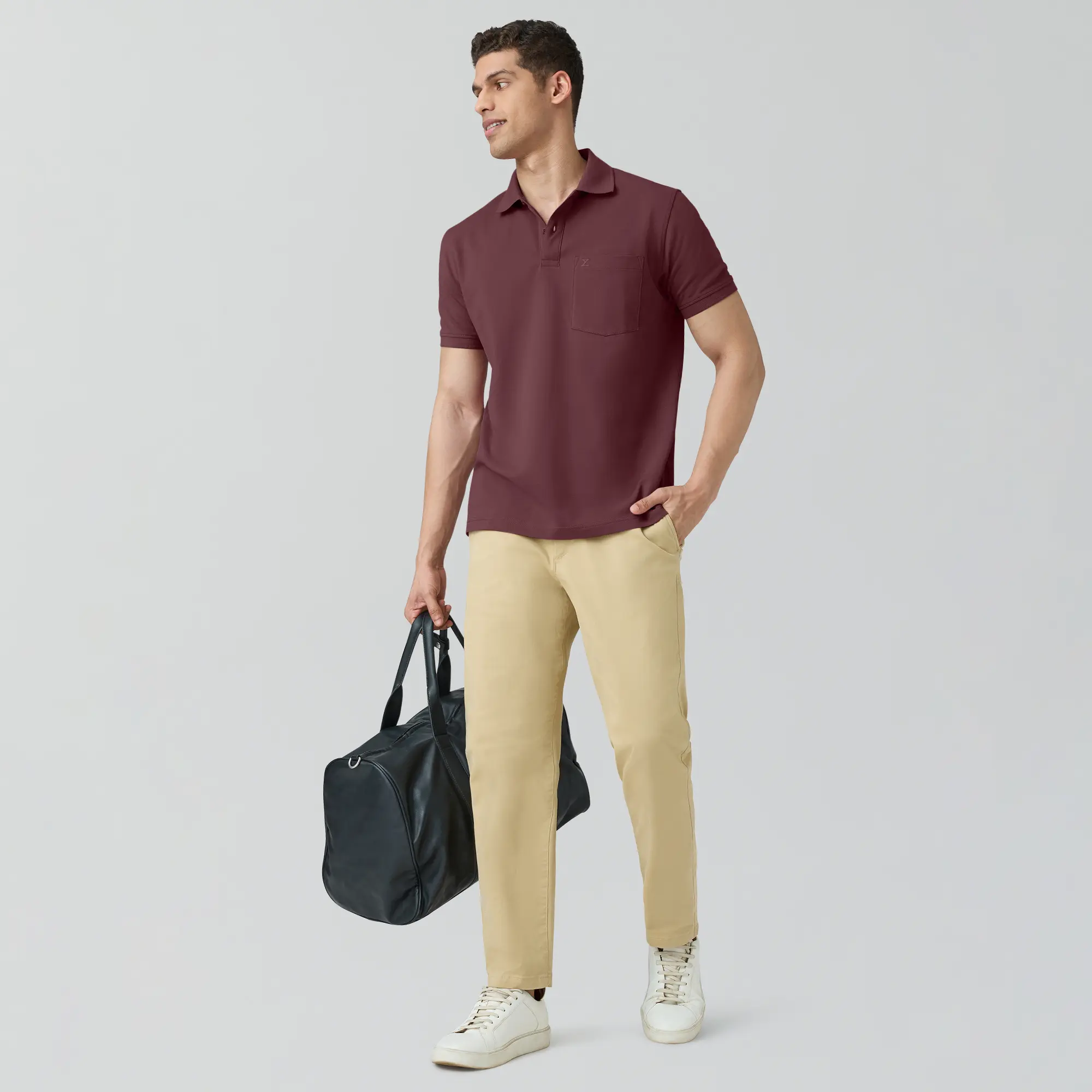 Code Polo T-shirts Merlot Maroon - Image 3