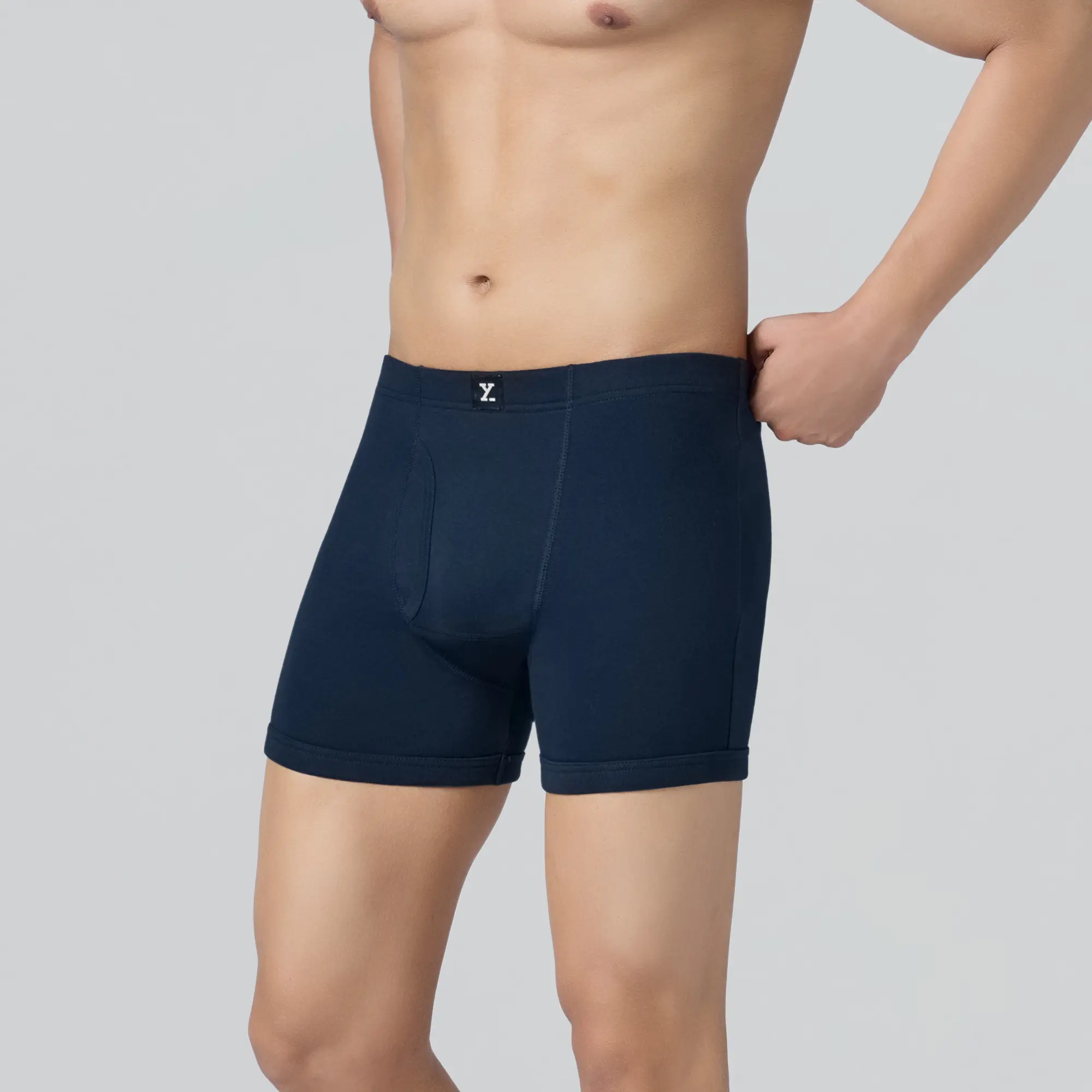 Nova Cotton Boxer Briefs (Inner Elastic) - Midnight Blue - Image 5