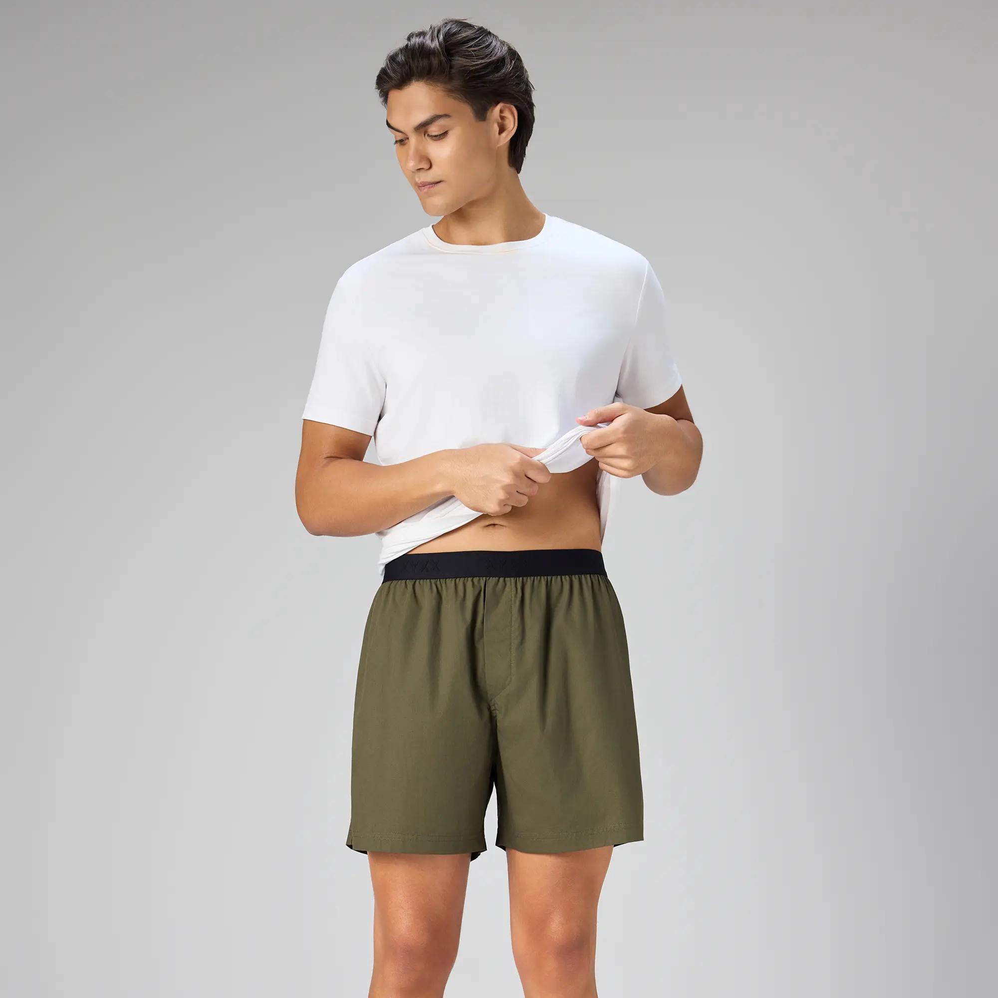 Solid Inner Boxers - Olive Green - Image 3