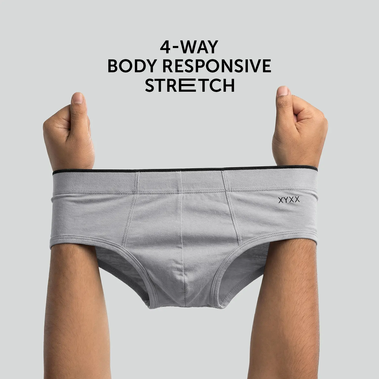 Super Combed Cotton-Modal Briefs - Ash Grey - Image 2