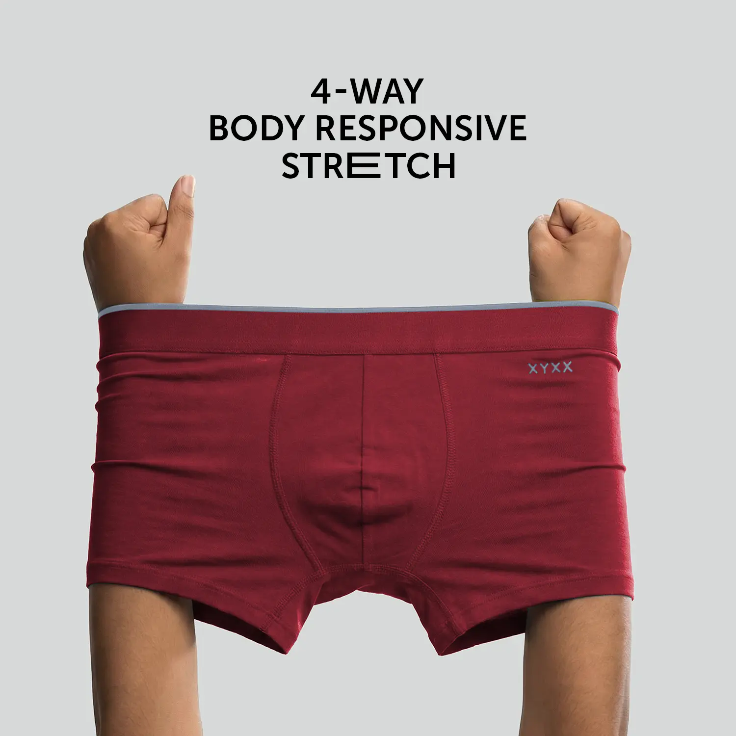 Super Combed Cotton-Modal Trunks - Bold Burgundy - Image 5