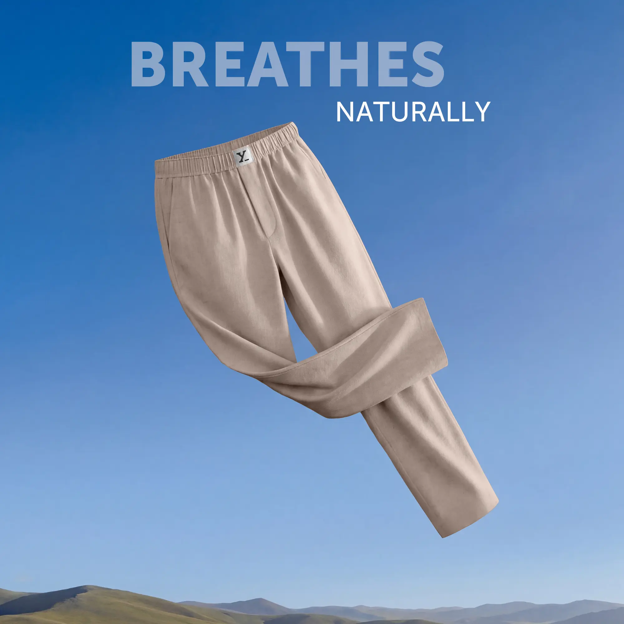 Ultra-Breathable Cotton Chambray Pyjamas - Taupe Grey - Image 4