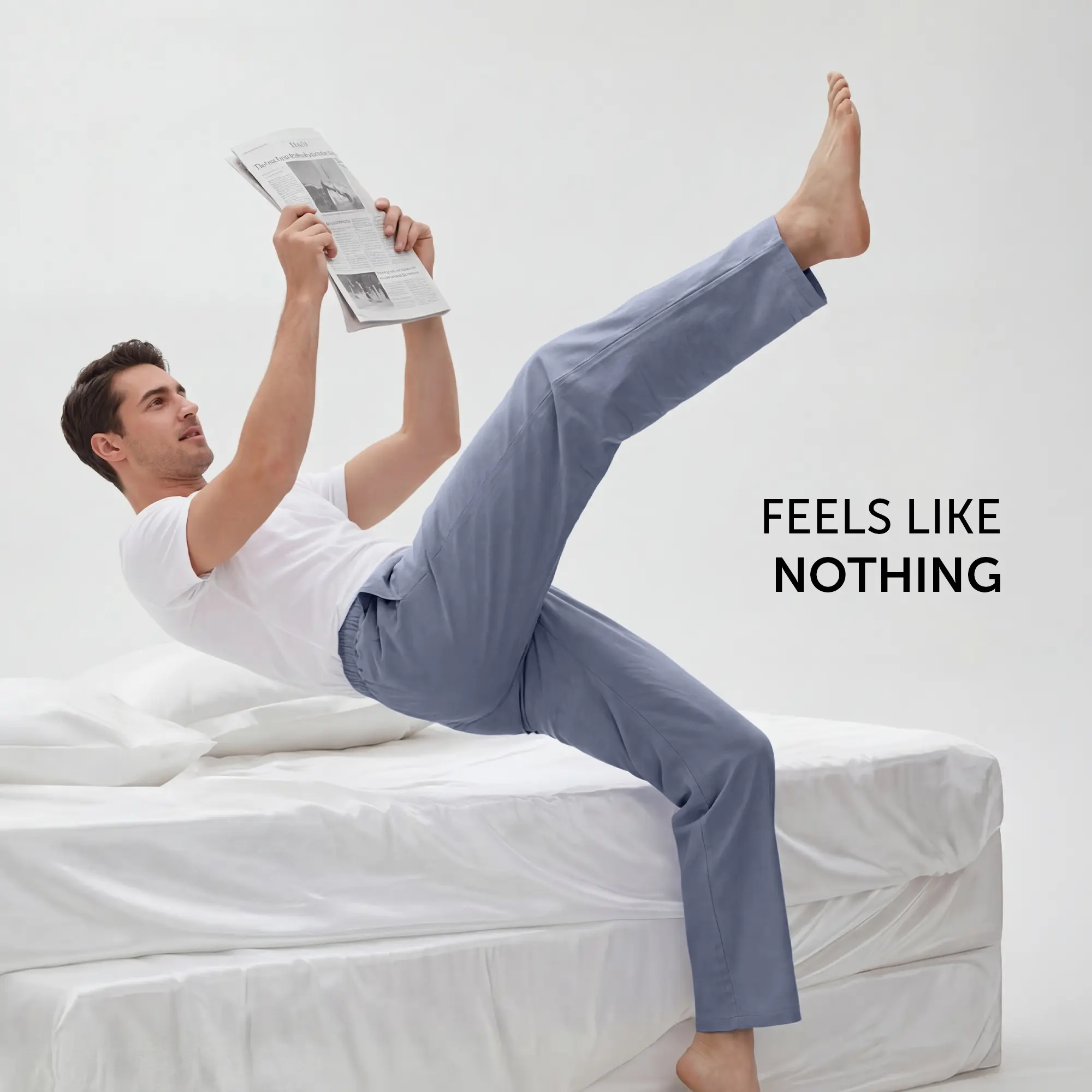 Ultra-Breathable Cotton Chambray Pyjamas - Washed Navy - Image 6